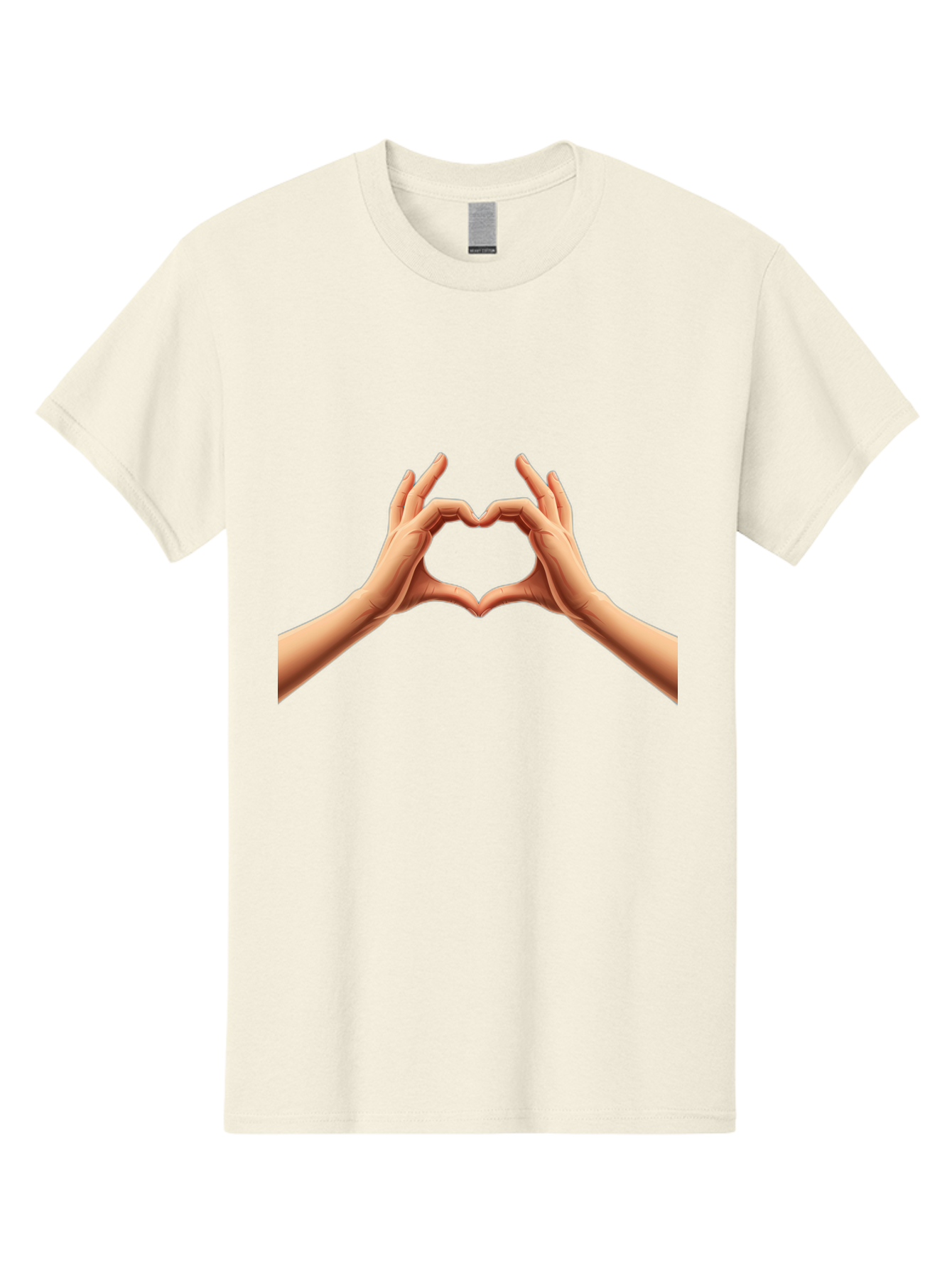 Hands-Forming-Heart Men'S Graphic Tee, 100% Cotton, Comfortable Casual Summer Wear, Machine Washable, Hands Forming A Heart, Love Symbol, Heart Gesture, Affection, Tenderness, Care, Kindness, Charity, Volunteer Work, Donation Bae027