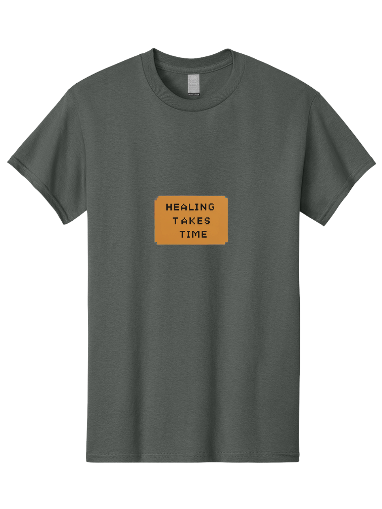 Healing-Takes-Time-1 Men'S Graphic Tee, 100% Cotton, Comfortable Casual Summer Wear, Machine Washable, Healing Takes Time, Motivational Quote, Inspirational Message, Mental Health Awareness, Self Care Reminder, Positive Affirmation, Bae031