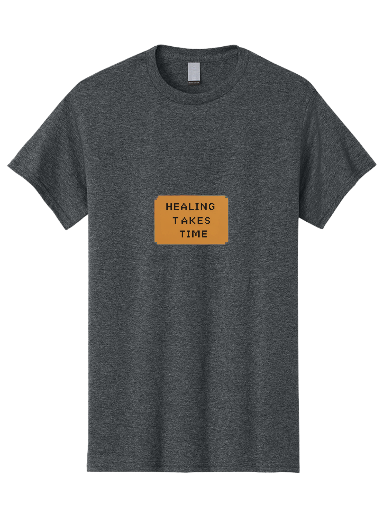Healing-Takes-Time-1 Men'S Graphic Tee, 100% Cotton, Comfortable Casual Summer Wear, Machine Washable, Healing Takes Time, Motivational Quote, Inspirational Message, Mental Health Awareness, Self Care Reminder, Positive Affirmation, Bae031