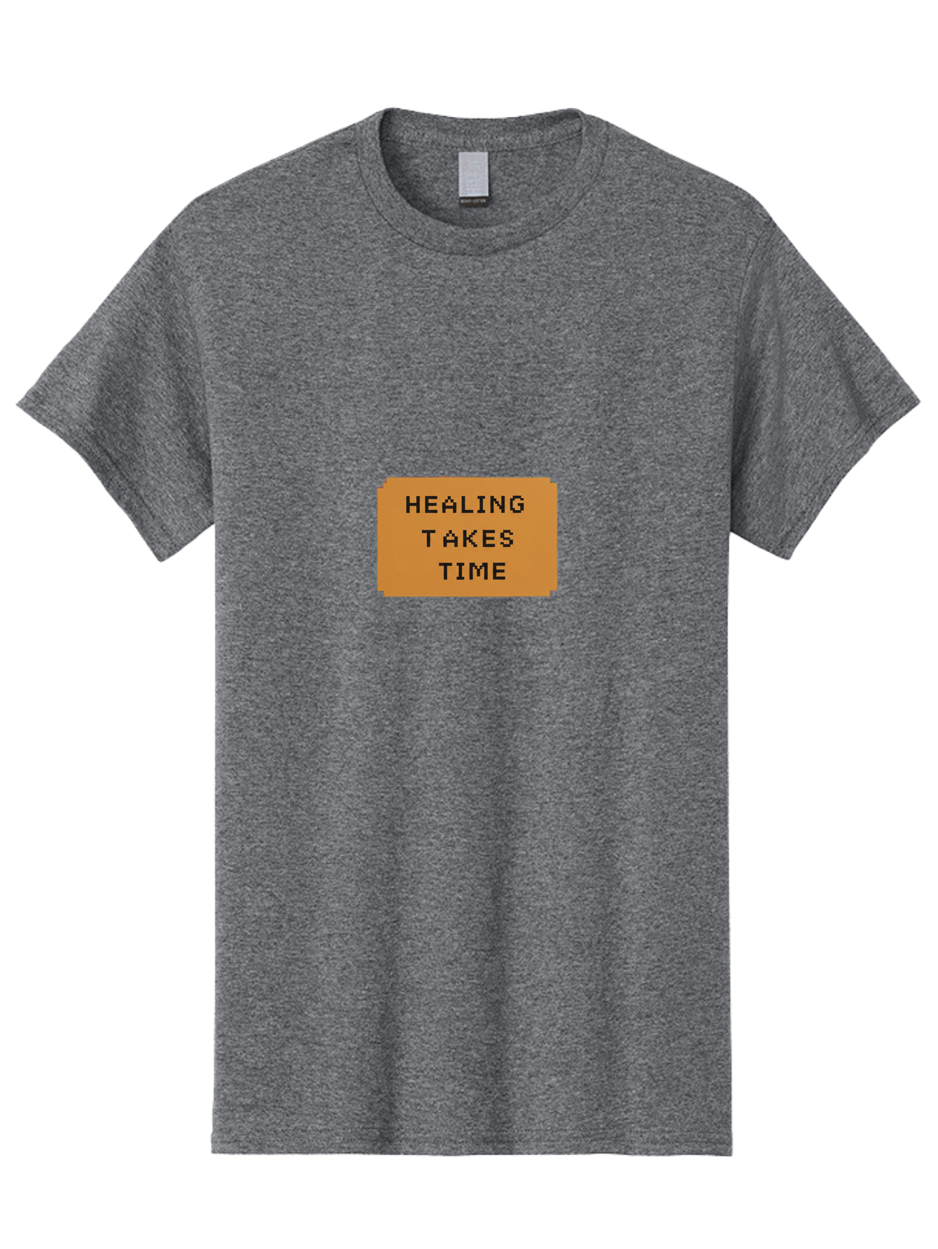 Healing-Takes-Time-1 Men'S Graphic Tee, 100% Cotton, Comfortable Casual Summer Wear, Machine Washable, Healing Takes Time, Motivational Quote, Inspirational Message, Mental Health Awareness, Self Care Reminder, Positive Affirmation, Bae031