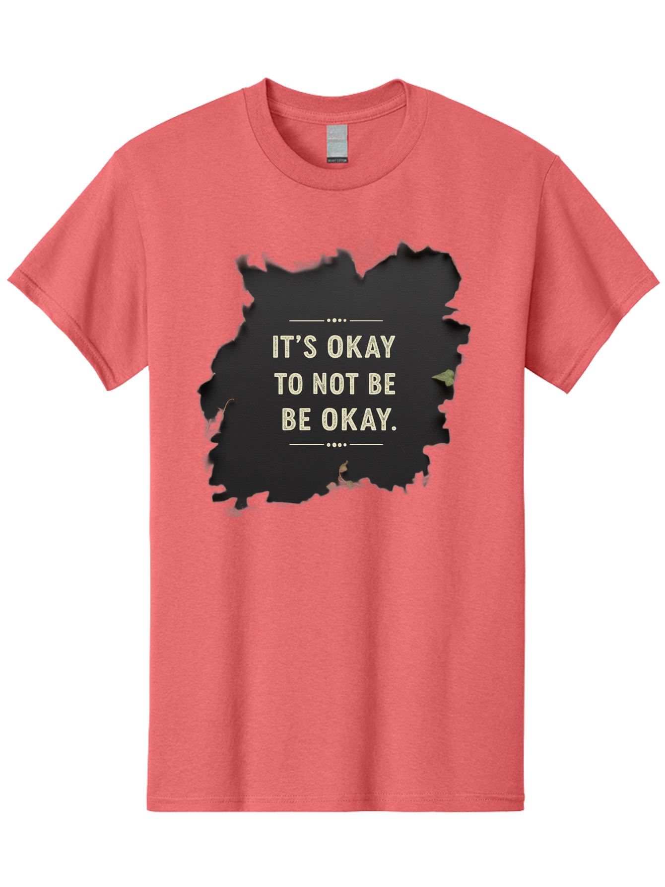 It-S-Okay-To-Not-Be-Okay-5 Men'S Graphic Tee, 100% Cotton, Comfortable Casual Summer Wear, Machine Washable, Mental Health Awareness, Inspirational Quote, Emotional Support, Self Care, Positive Affirmation, Motivational Message, Bae054