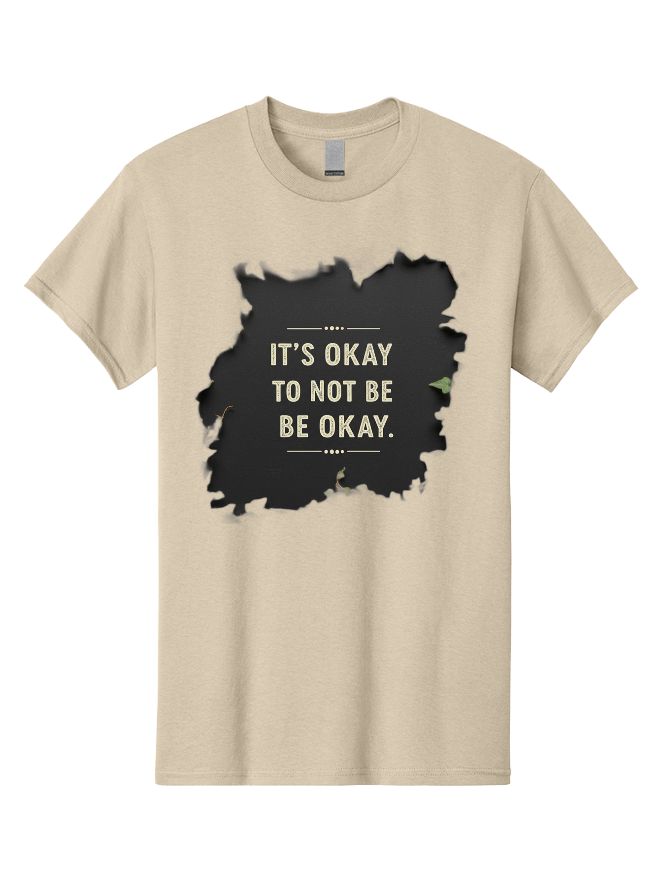 It-S-Okay-To-Not-Be-Okay-5 Men'S Graphic Tee, 100% Cotton, Comfortable Casual Summer Wear, Machine Washable, Mental Health Awareness, Inspirational Quote, Emotional Support, Self Care, Positive Affirmation, Motivational Message, Bae054