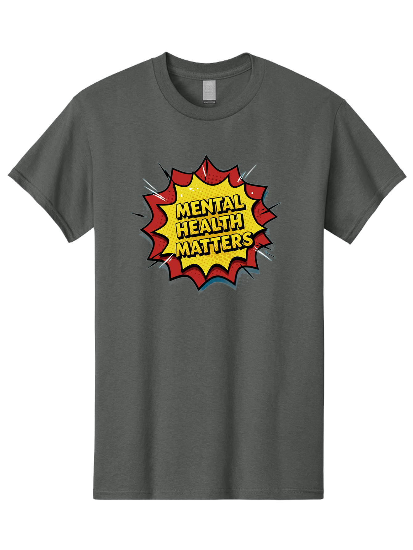 Mental-Health-Matters-1 Men'S Graphic Tee, 100% Cotton, Comfortable Casual Summer Wear, Machine Washable, Mental Health Awareness, Mental Health Matters, Health Is Wealth, Self Care, Mindfulness, Emotional Well-Being, Mental Wellness, Bae066