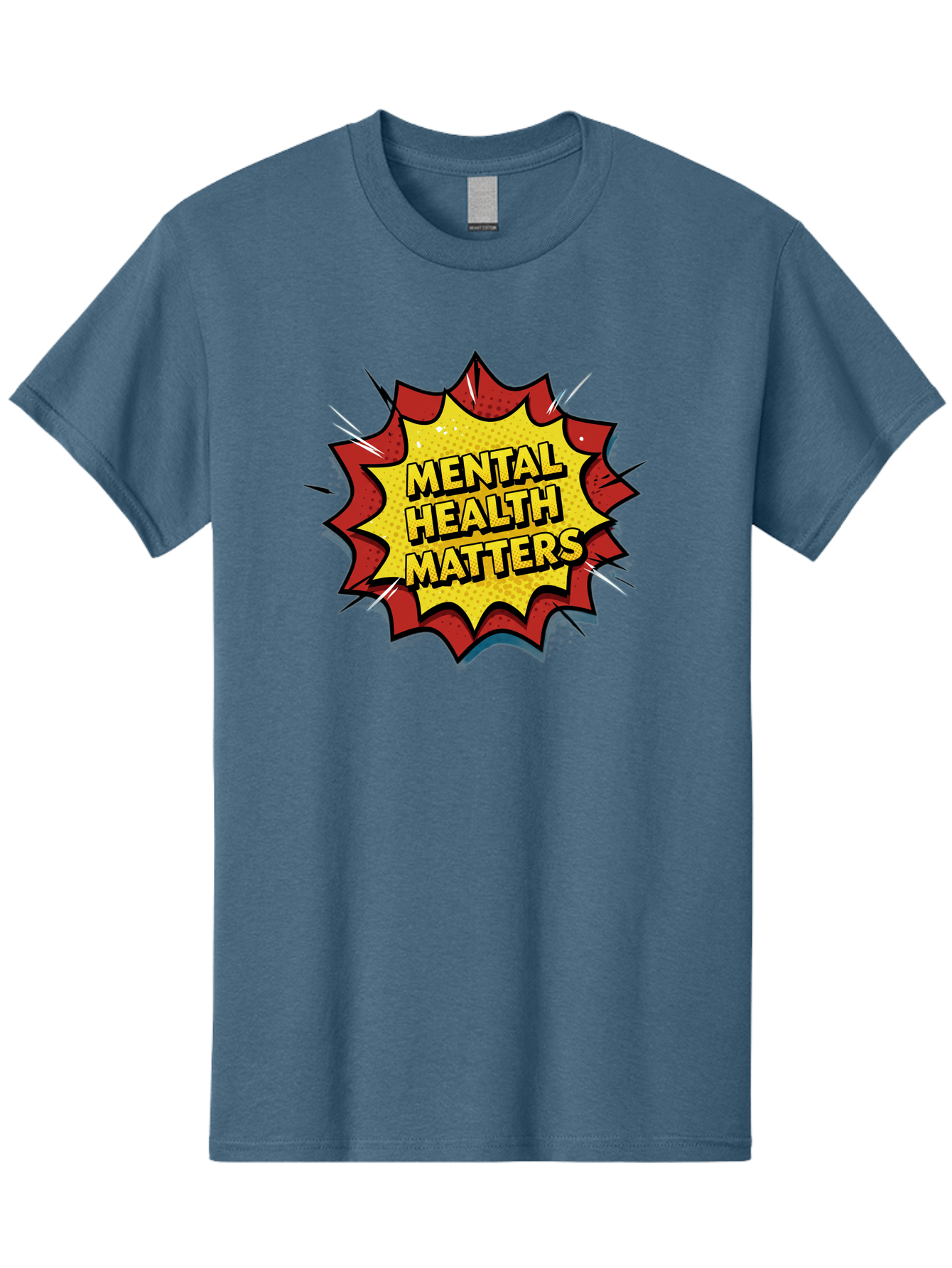 Mental-Health-Matters-1 Men'S Graphic Tee, 100% Cotton, Comfortable Casual Summer Wear, Machine Washable, Mental Health Awareness, Mental Health Matters, Health Is Wealth, Self Care, Mindfulness, Emotional Well-Being, Mental Wellness, Bae066