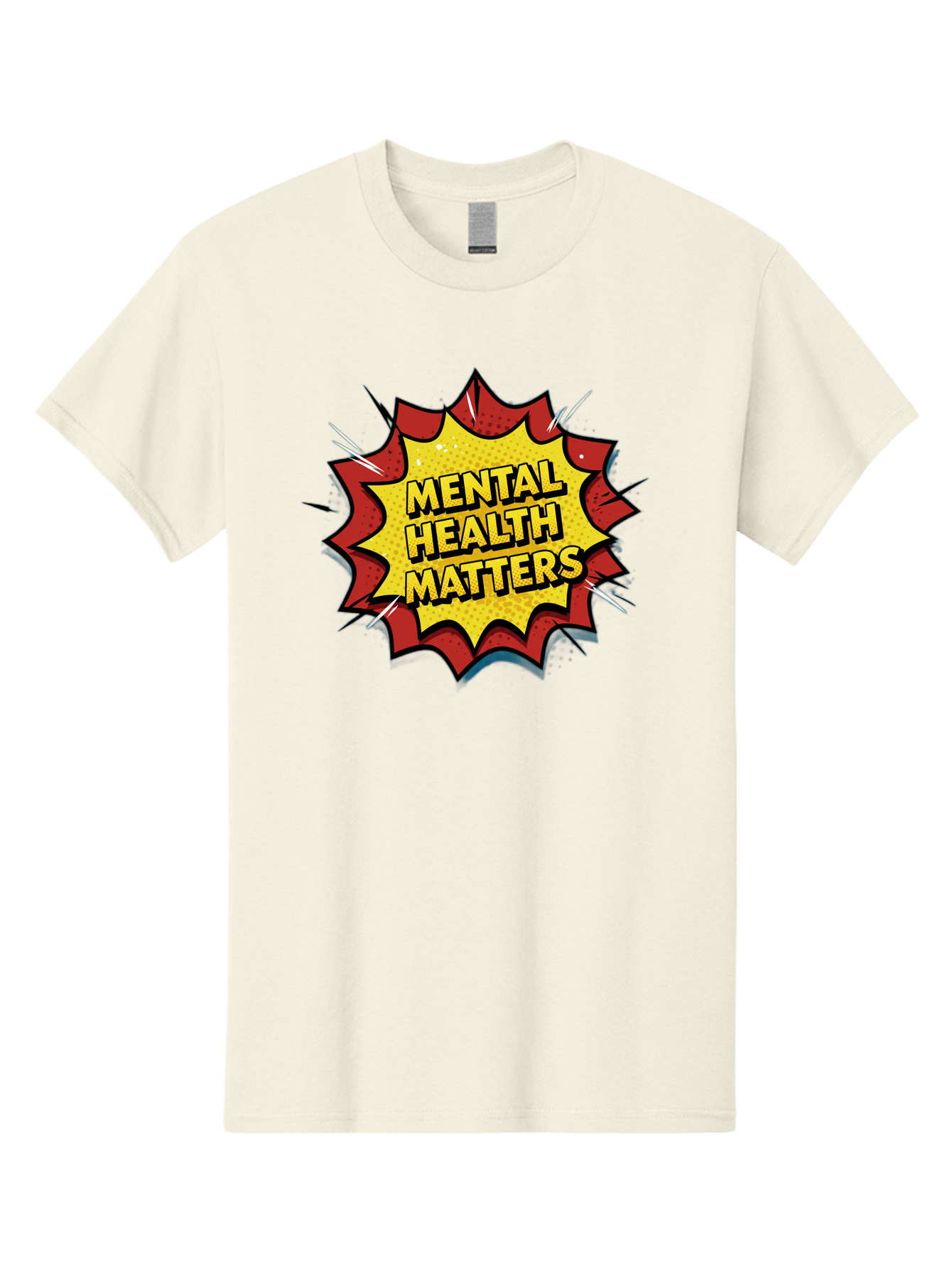 Mental-Health-Matters-1 Men'S Graphic Tee, 100% Cotton, Comfortable Casual Summer Wear, Machine Washable, Mental Health Awareness, Mental Health Matters, Health Is Wealth, Self Care, Mindfulness, Emotional Well-Being, Mental Wellness, Bae066