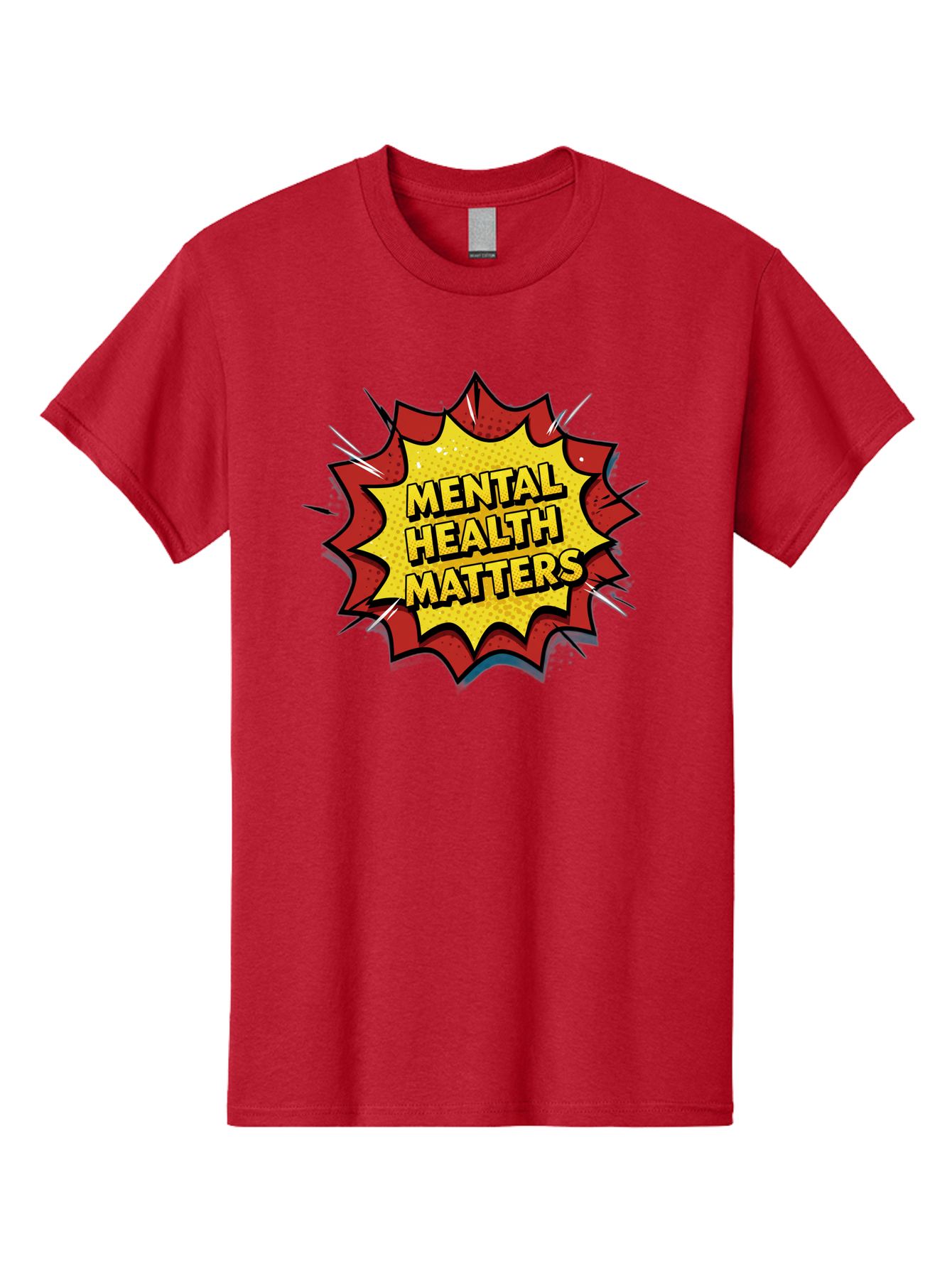 Mental-Health-Matters-1 Men'S Graphic Tee, 100% Cotton, Comfortable Casual Summer Wear, Machine Washable, Mental Health Awareness, Mental Health Matters, Health Is Wealth, Self Care, Mindfulness, Emotional Well-Being, Mental Wellness, Bae066