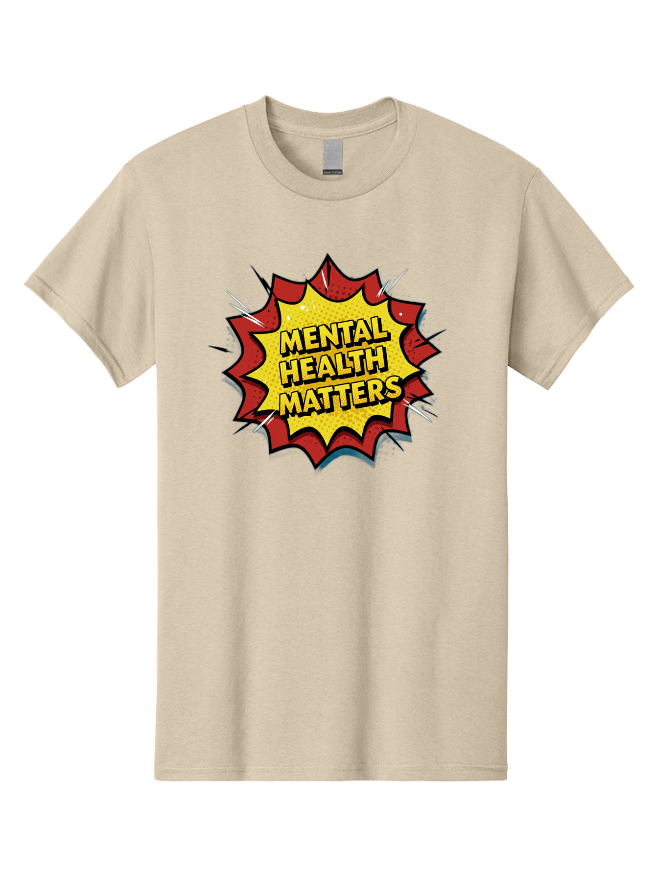 Mental-Health-Matters-1 Men'S Graphic Tee, 100% Cotton, Comfortable Casual Summer Wear, Machine Washable, Mental Health Awareness, Mental Health Matters, Health Is Wealth, Self Care, Mindfulness, Emotional Well-Being, Mental Wellness, Bae066