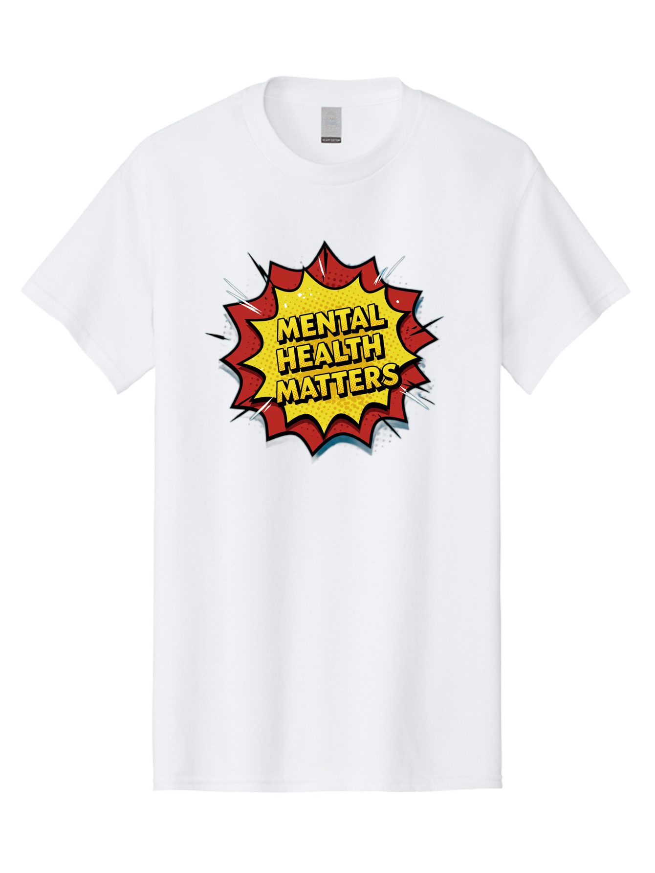 Mental-Health-Matters-1 Men'S Graphic Tee, 100% Cotton, Comfortable Casual Summer Wear, Machine Washable, Mental Health Awareness, Mental Health Matters, Health Is Wealth, Self Care, Mindfulness, Emotional Well-Being, Mental Wellness, Bae066