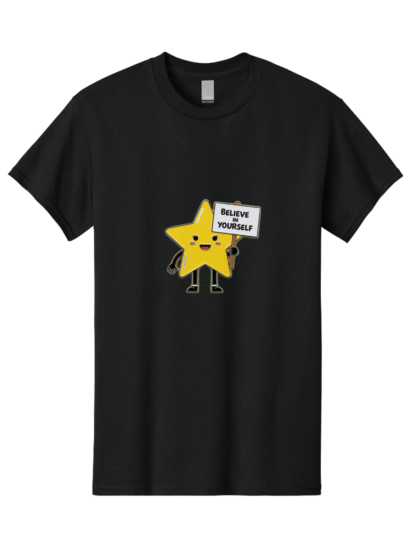 Believe-In-Yourself-5 Men'S Graphic Tee, 100% Cotton, Comfortable Casual Summer Wear, Machine Washable, Motivational Star, Believe In Yourself, Positivity, Inspiration, Confidence, Empowerment, Self-Love, Encouragement, Motivational Quotes, Bae131