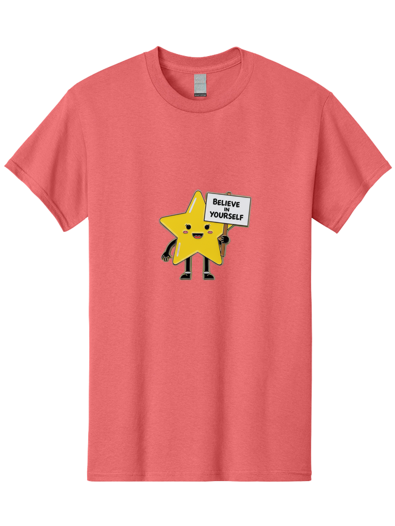 Believe-In-Yourself-5 Men'S Graphic Tee, 100% Cotton, Comfortable Casual Summer Wear, Machine Washable, Motivational Star, Believe In Yourself, Positivity, Inspiration, Confidence, Empowerment, Self-Love, Encouragement, Motivational Quotes, Bae131