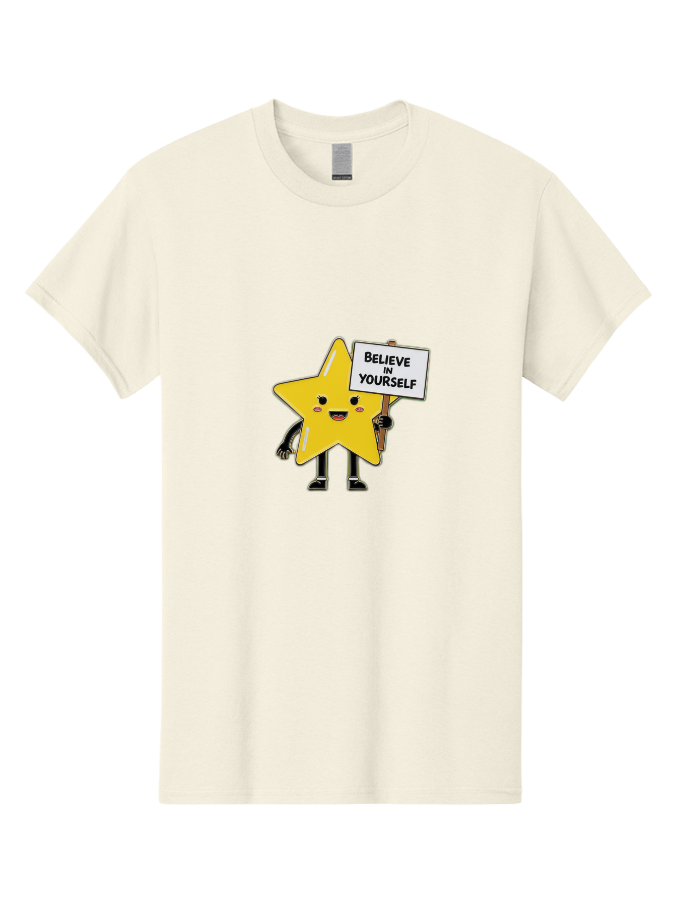 Believe-In-Yourself-5 Men'S Graphic Tee, 100% Cotton, Comfortable Casual Summer Wear, Machine Washable, Motivational Star, Believe In Yourself, Positivity, Inspiration, Confidence, Empowerment, Self-Love, Encouragement, Motivational Quotes, Bae131