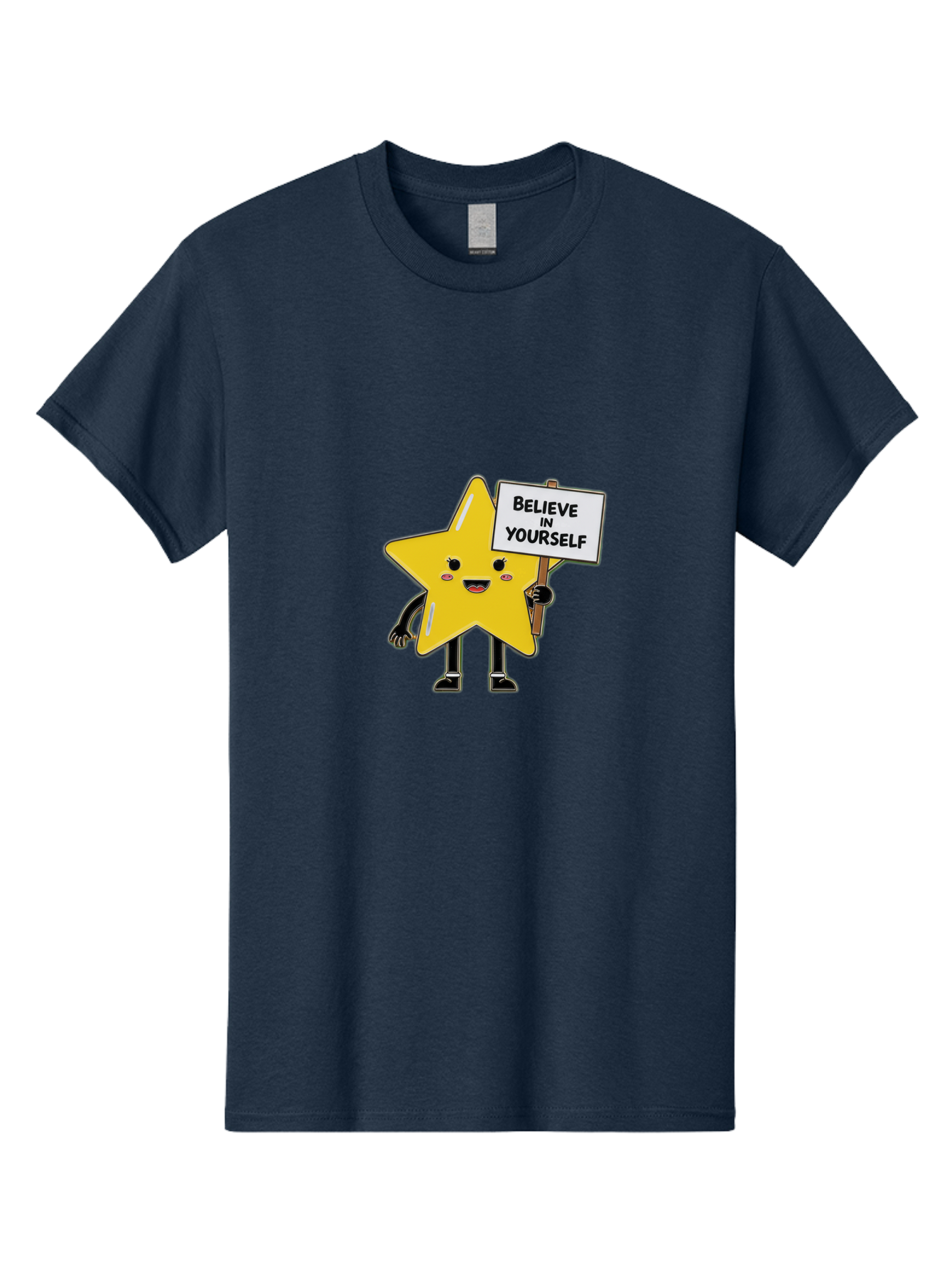 Believe-In-Yourself-5 Men'S Graphic Tee, 100% Cotton, Comfortable Casual Summer Wear, Machine Washable, Motivational Star, Believe In Yourself, Positivity, Inspiration, Confidence, Empowerment, Self-Love, Encouragement, Motivational Quotes, Bae131