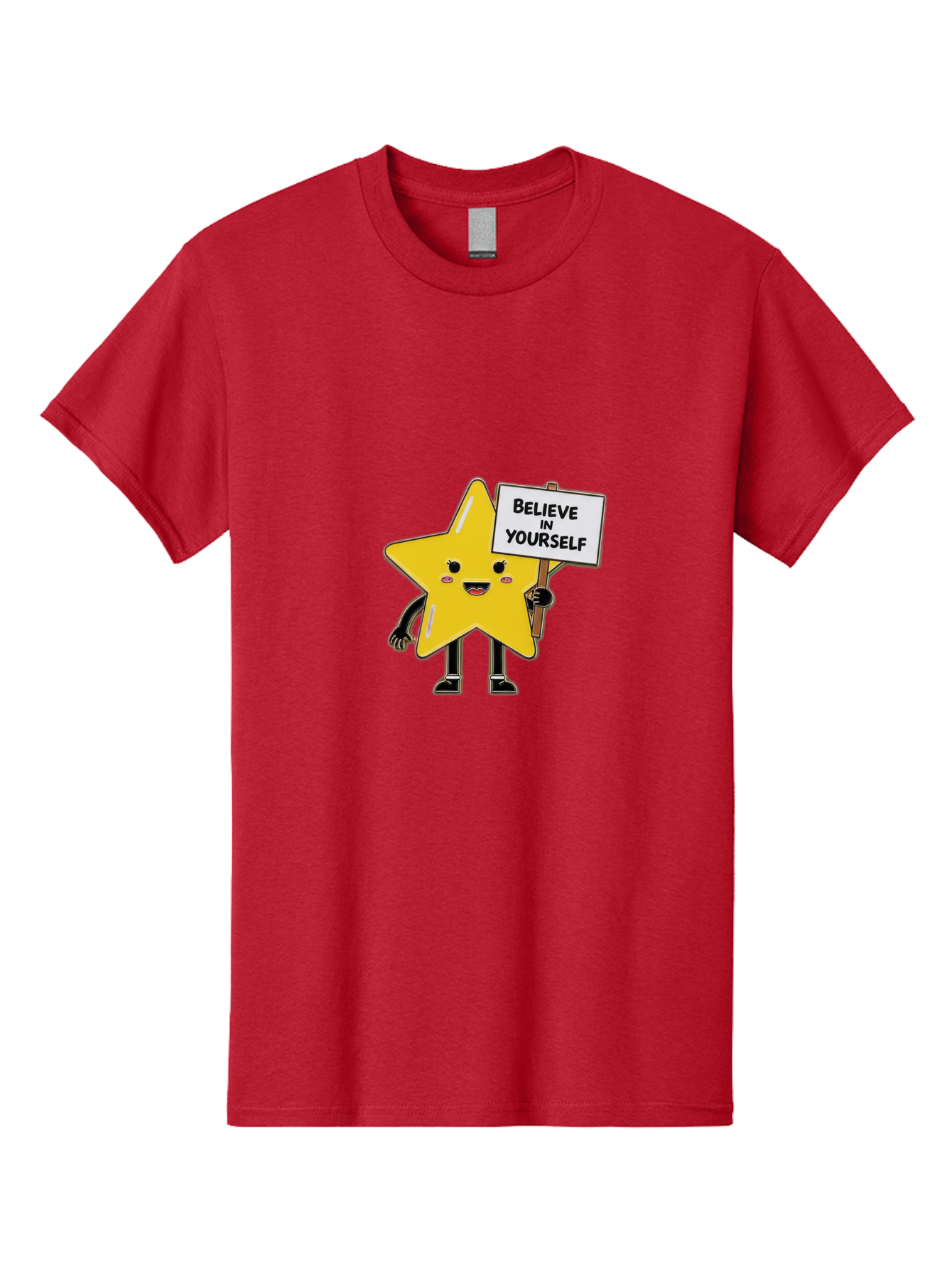 Believe-In-Yourself-5 Men'S Graphic Tee, 100% Cotton, Comfortable Casual Summer Wear, Machine Washable, Motivational Star, Believe In Yourself, Positivity, Inspiration, Confidence, Empowerment, Self-Love, Encouragement, Motivational Quotes, Bae131