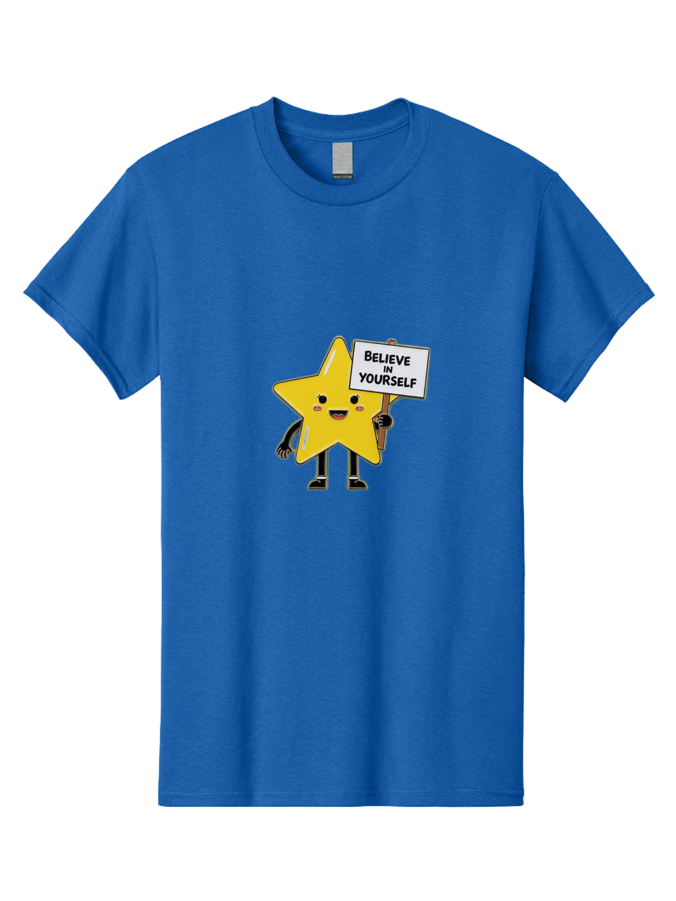 Believe-In-Yourself-5 Men'S Graphic Tee, 100% Cotton, Comfortable Casual Summer Wear, Machine Washable, Motivational Star, Believe In Yourself, Positivity, Inspiration, Confidence, Empowerment, Self-Love, Encouragement, Motivational Quotes, Bae131