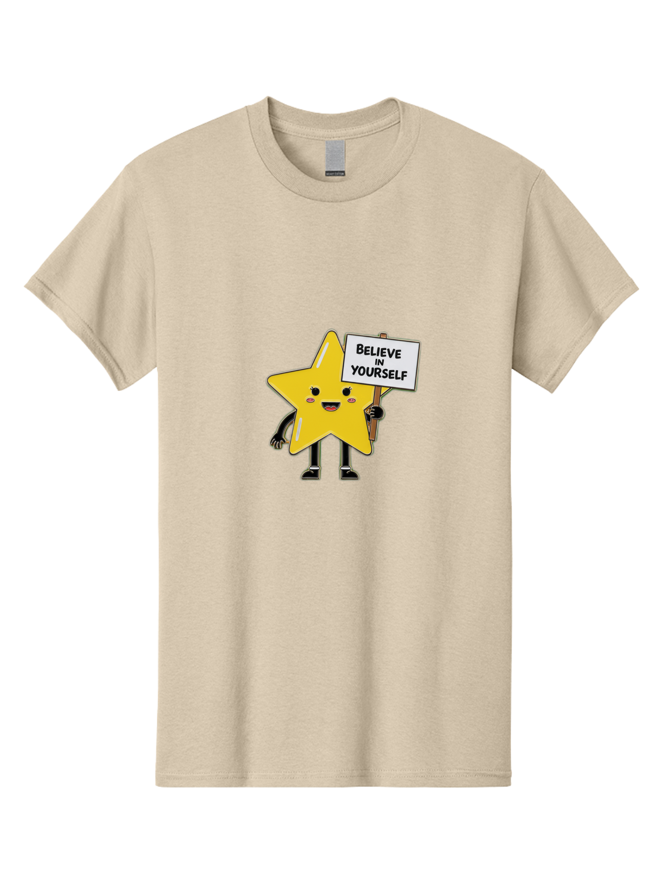 Believe-In-Yourself-5 Men'S Graphic Tee, 100% Cotton, Comfortable Casual Summer Wear, Machine Washable, Motivational Star, Believe In Yourself, Positivity, Inspiration, Confidence, Empowerment, Self-Love, Encouragement, Motivational Quotes, Bae131