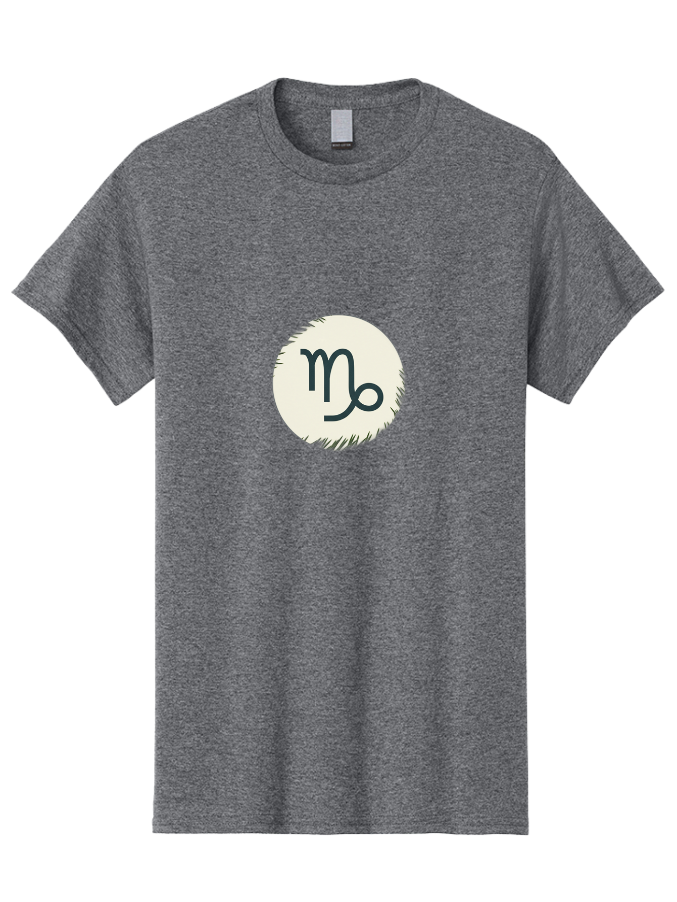 Capricorn-Symbol Men'S Graphic Tee, 100% Cotton, Comfortable Casual Summer Wear, Machine Washable, Capricorn Symbol, Zodiac Sign, Astrology, Star Sign, Horoscope, Mystical Symbols, Esoteric Art, Zodiac Wheel, Mystical Themes Bae147