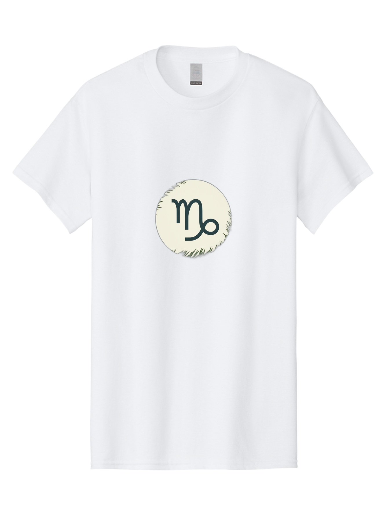 Capricorn-Symbol Men'S Graphic Tee, 100% Cotton, Comfortable Casual Summer Wear, Machine Washable, Capricorn Symbol, Zodiac Sign, Astrology, Star Sign, Horoscope, Mystical Symbols, Esoteric Art, Zodiac Wheel, Mystical Themes Bae147