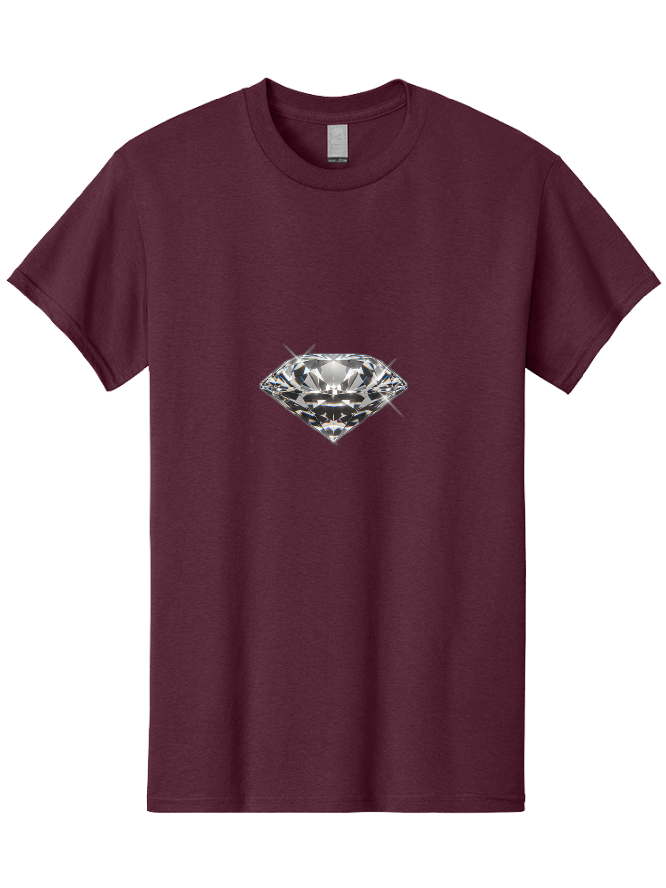 Diamond Men'S Graphic Tee, 100% Cotton, Comfortable Casual Summer Wear, Machine Washable, Diamond, Luxury Jewelry, Precious Stone, Sparkling Gem, Brilliant Cut, Crystal Clear, Radiant Shine, Elegant Design Bae174