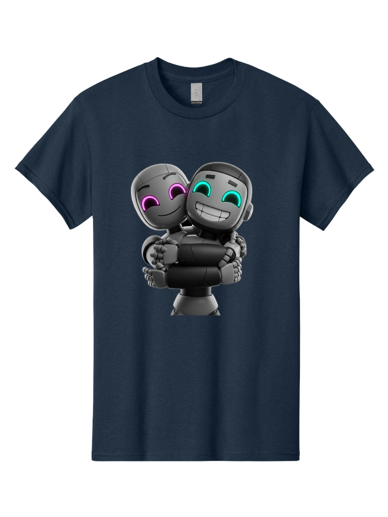 Gemini Men'S Graphic Tee, 100% Cotton, Comfortable Casual Summer Wear, Machine Washable, Ai Robots, Robot Friendship, Digital Companions, Futuristic Technology, Robotic Love, Innovative Design, Artificial Intelligence, Modern Robotics, Bae187