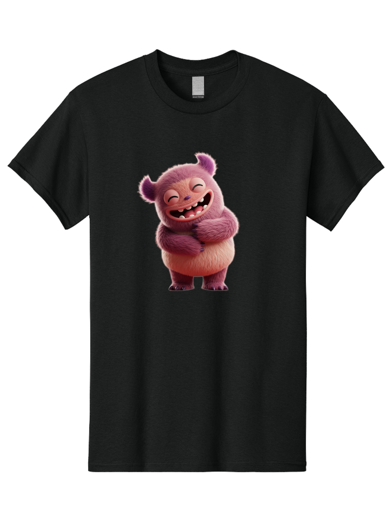 Grumps-Monster Men'S Graphic Tee, 100% Cotton, Comfortable Casual Summer Wear, Machine Washable, Happy Monster, Cartoon Character, Purple Creature, Smiling Face, Embracing Self, Funny Creature, Adorable Monster, Cute Character, Bae193