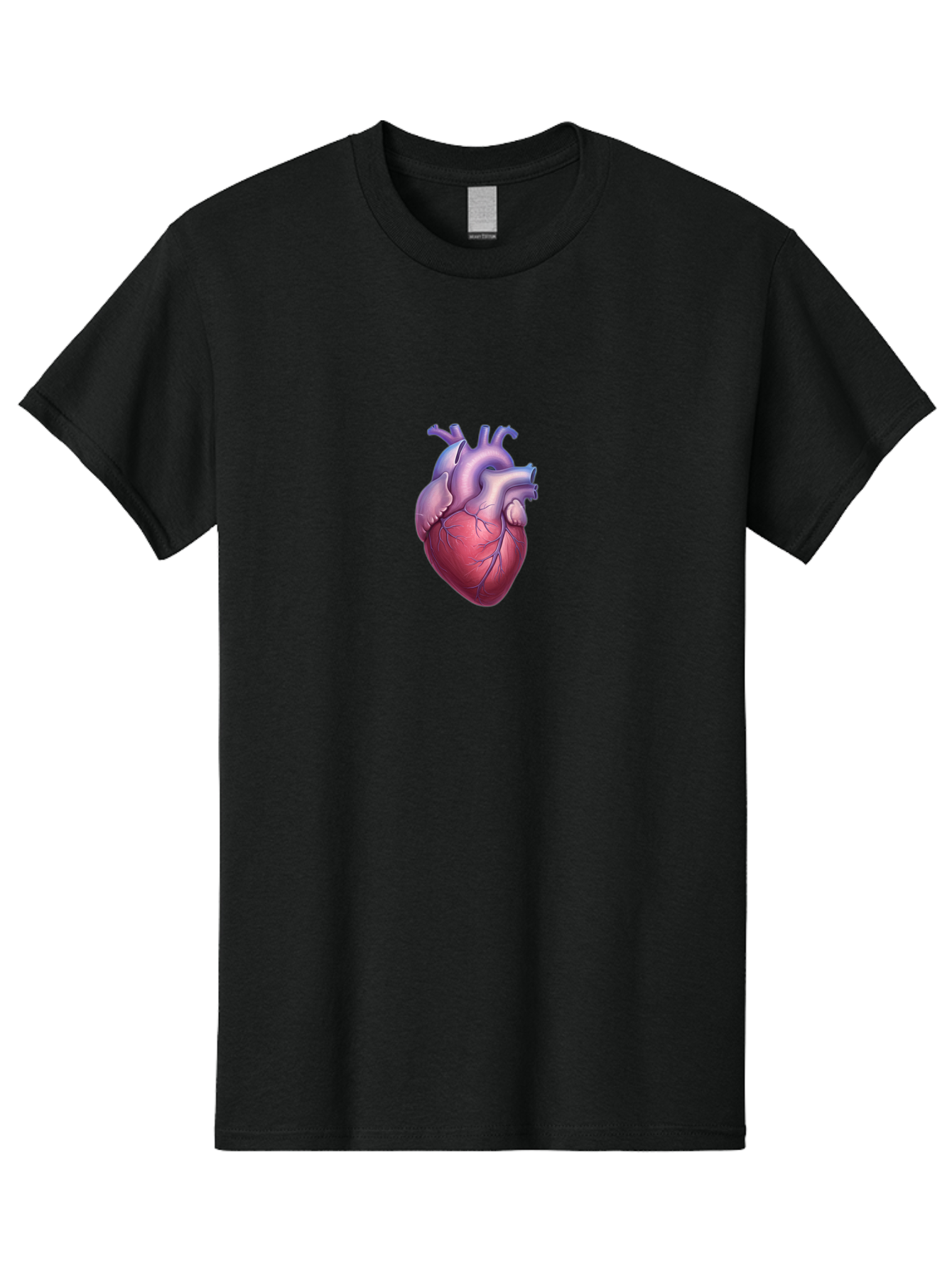 Human-Heart Men'S Graphic Tee, 100% Cotton, Comfortable Casual Summer Wear, Machine Washable, Human Heart, Anatomical Illustration, Medical Art, Cardiology, Heart Anatomy, Vital Organ, Detailed Drawing Bae204