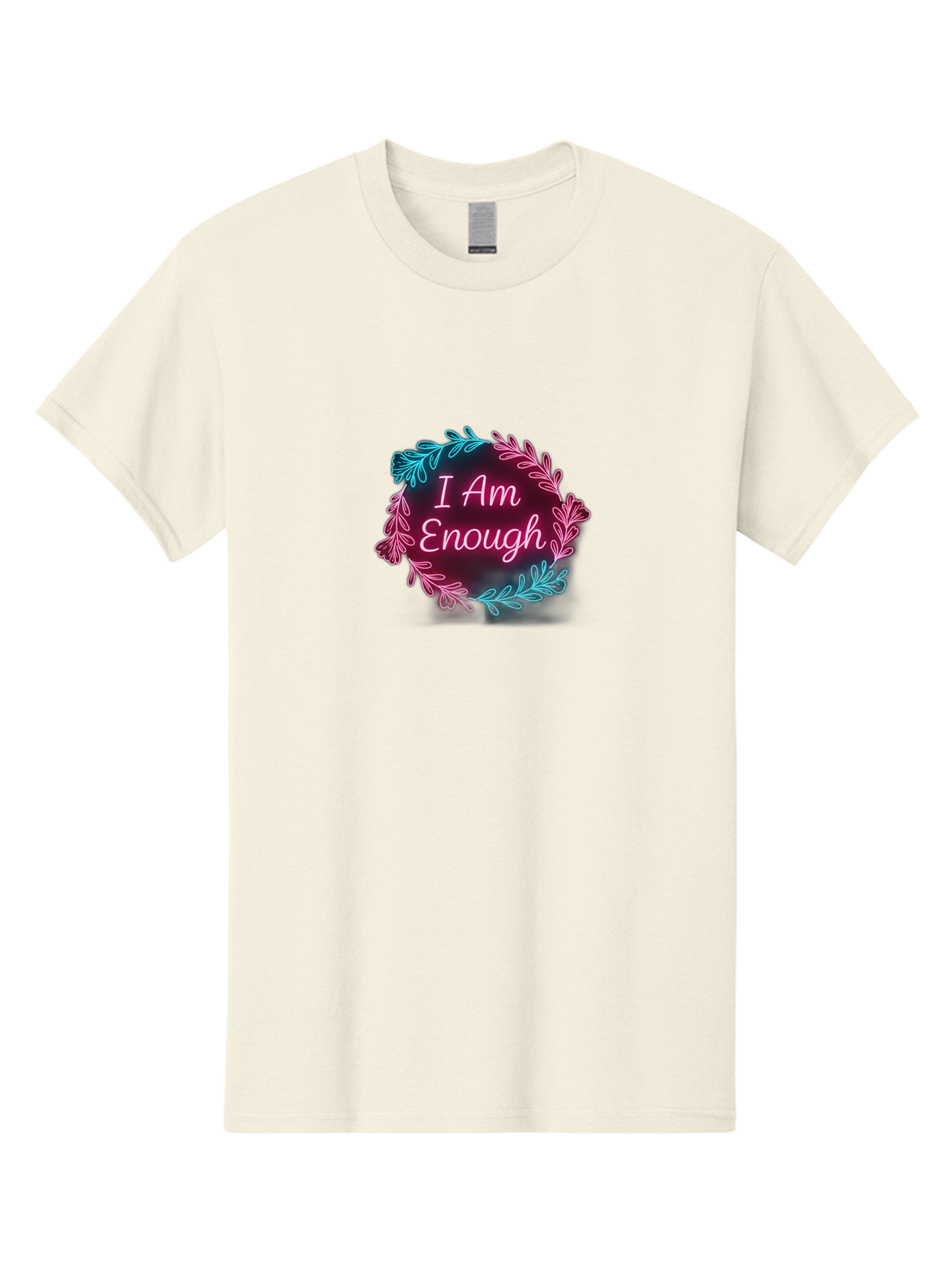 I-Am-Enough-2 Men'S Graphic Tee, 100% Cotton, Comfortable Casual Summer Wear, Machine Washable, Empowerment Message, Motivational Quote, Self Love, Personal Growth, Positive Affirmation, Inspirational Words, Mental Wellness, I Am Enough Bae206