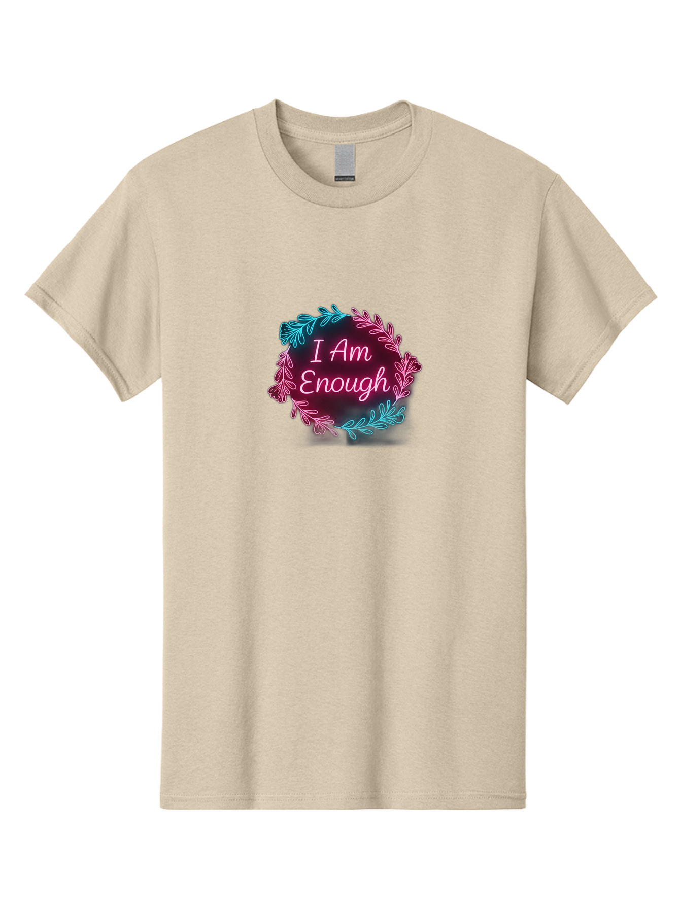 I-Am-Enough-2 Men'S Graphic Tee, 100% Cotton, Comfortable Casual Summer Wear, Machine Washable, Empowerment Message, Motivational Quote, Self Love, Personal Growth, Positive Affirmation, Inspirational Words, Mental Wellness, I Am Enough Bae206