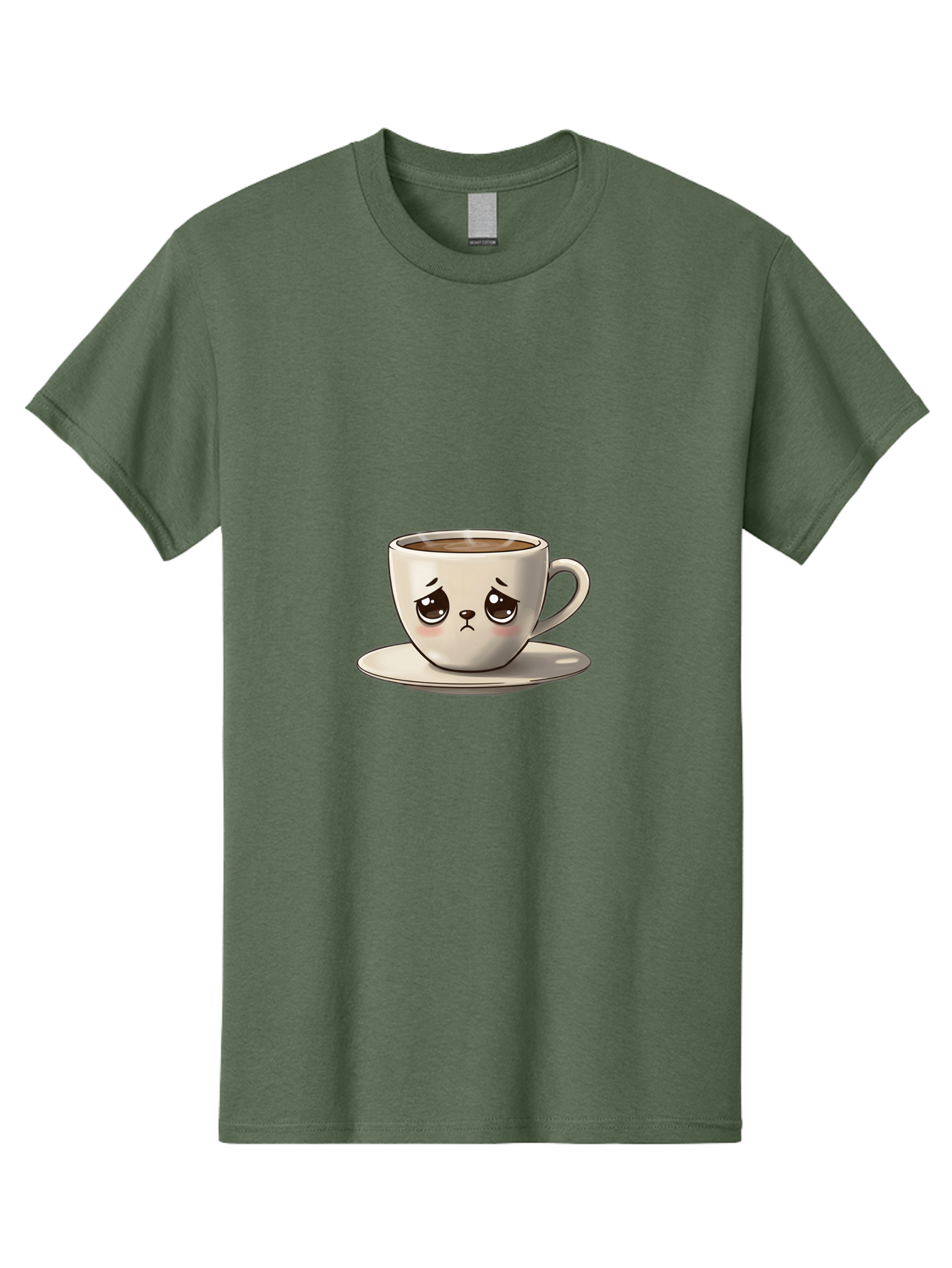 Angry-Coffee-Cup Men'S Graphic Tee, 100% Cotton, Comfortable Casual Summer Wear, Machine Washable, Angry Coffee Cup, Cartoon Character, Coffee Break, Morning Routine, Cafe Culture, Beverage, Caffeine, Humor, Kawaii Bae353