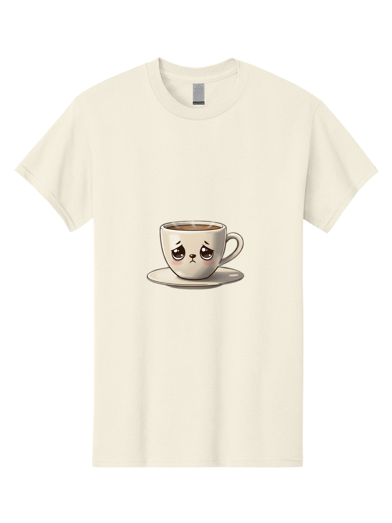 Angry-Coffee-Cup Men'S Graphic Tee, 100% Cotton, Comfortable Casual Summer Wear, Machine Washable, Angry Coffee Cup, Cartoon Character, Coffee Break, Morning Routine, Cafe Culture, Beverage, Caffeine, Humor, Kawaii Bae353