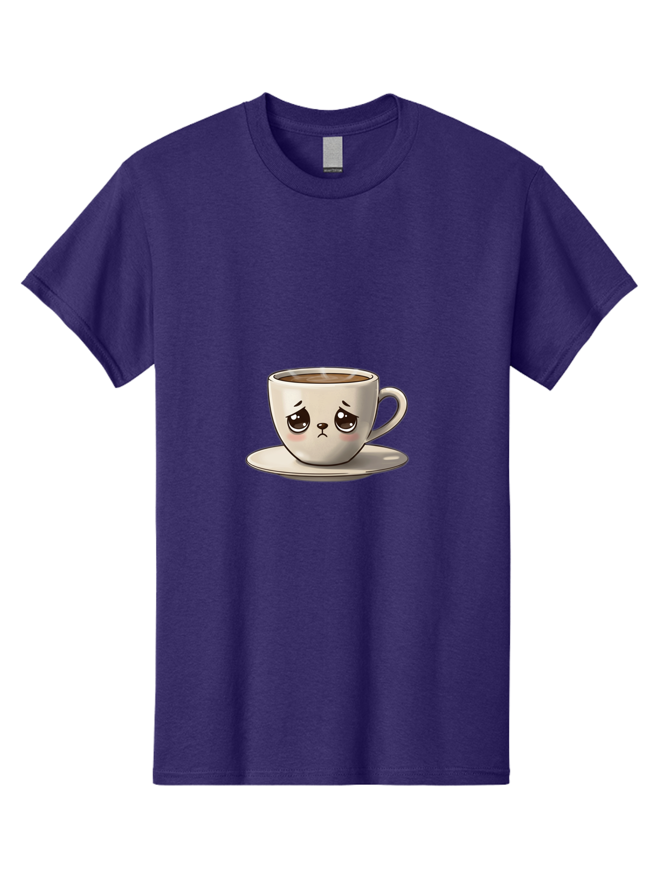 Angry-Coffee-Cup Men'S Graphic Tee, 100% Cotton, Comfortable Casual Summer Wear, Machine Washable, Angry Coffee Cup, Cartoon Character, Coffee Break, Morning Routine, Cafe Culture, Beverage, Caffeine, Humor, Kawaii Bae353