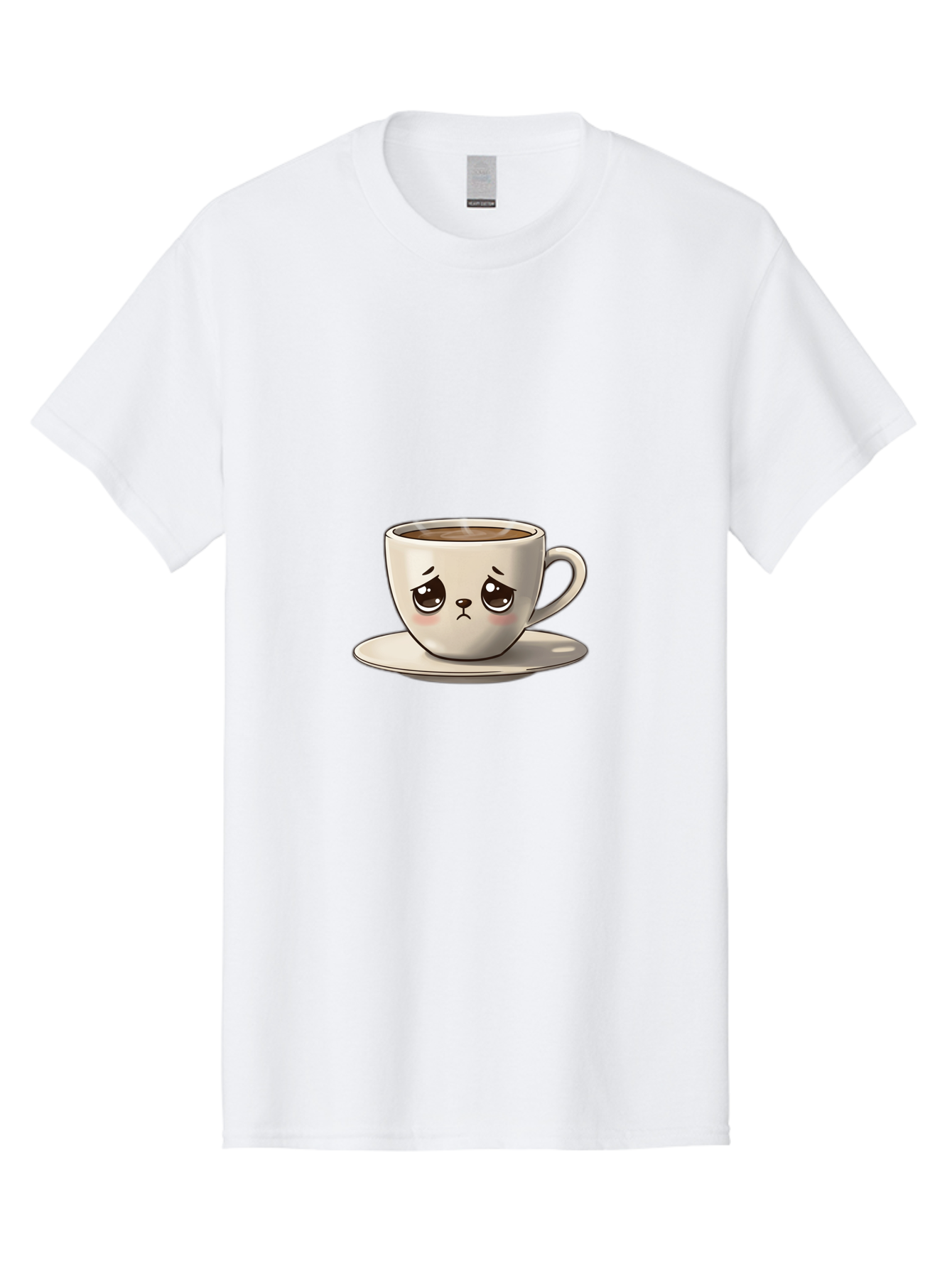Angry-Coffee-Cup Men'S Graphic Tee, 100% Cotton, Comfortable Casual Summer Wear, Machine Washable, Angry Coffee Cup, Cartoon Character, Coffee Break, Morning Routine, Cafe Culture, Beverage, Caffeine, Humor, Kawaii Bae353