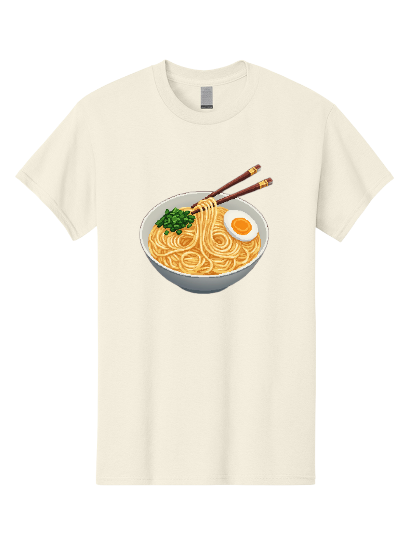 Bowl-Of-Ramen-1 Men'S Graphic Tee, 100% Cotton, Comfortable Casual Summer Wear, Machine Washable, Steaming Bowl Of Ramen, Noodles, Boiled Egg, Green Onions, Chopsticks, Japanese Cuisine, Comfort Food, Savory Dish, Noodle Soup Bae361