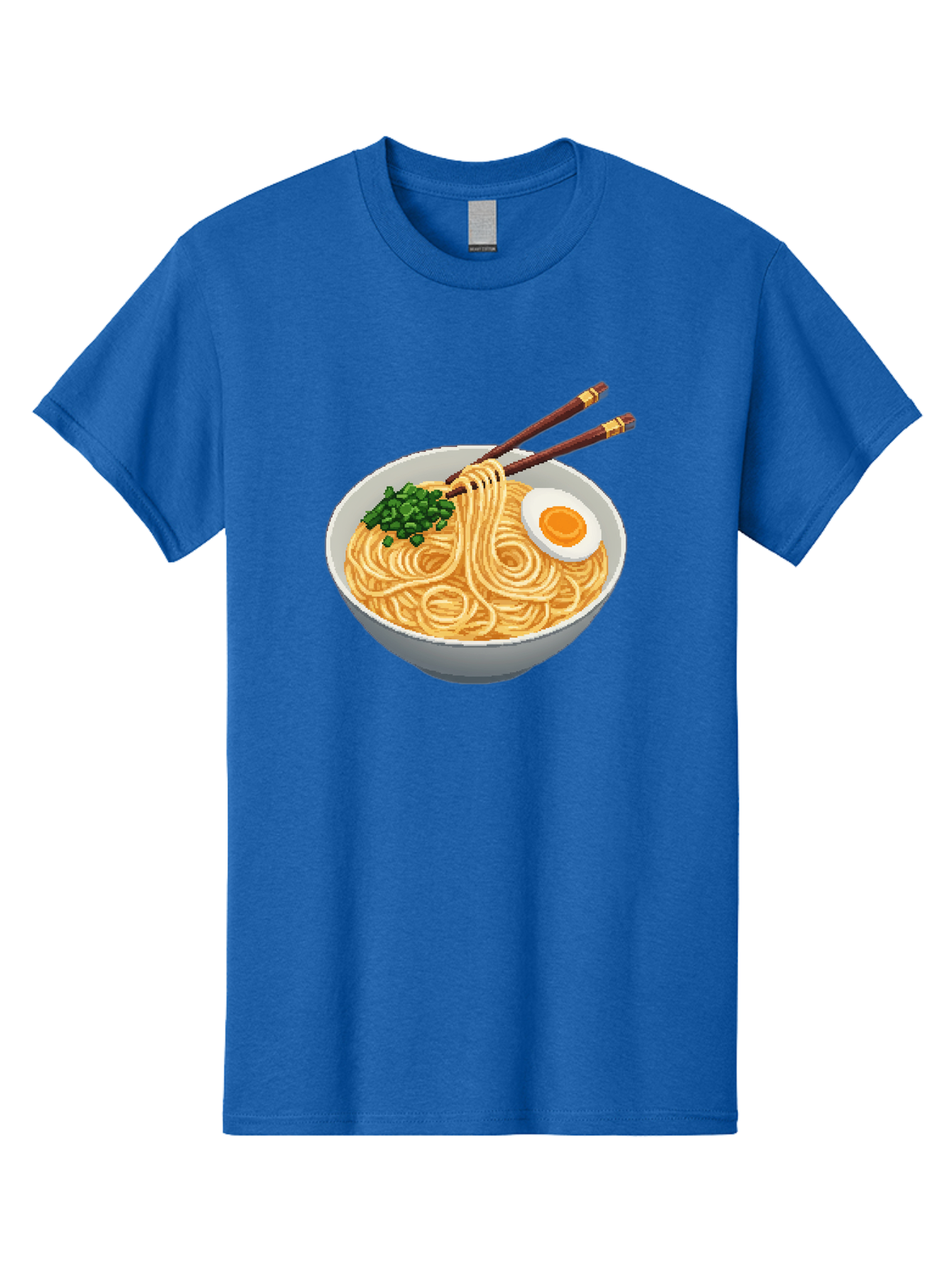 Bowl-Of-Ramen-1 Men'S Graphic Tee, 100% Cotton, Comfortable Casual Summer Wear, Machine Washable, Steaming Bowl Of Ramen, Noodles, Boiled Egg, Green Onions, Chopsticks, Japanese Cuisine, Comfort Food, Savory Dish, Noodle Soup Bae361