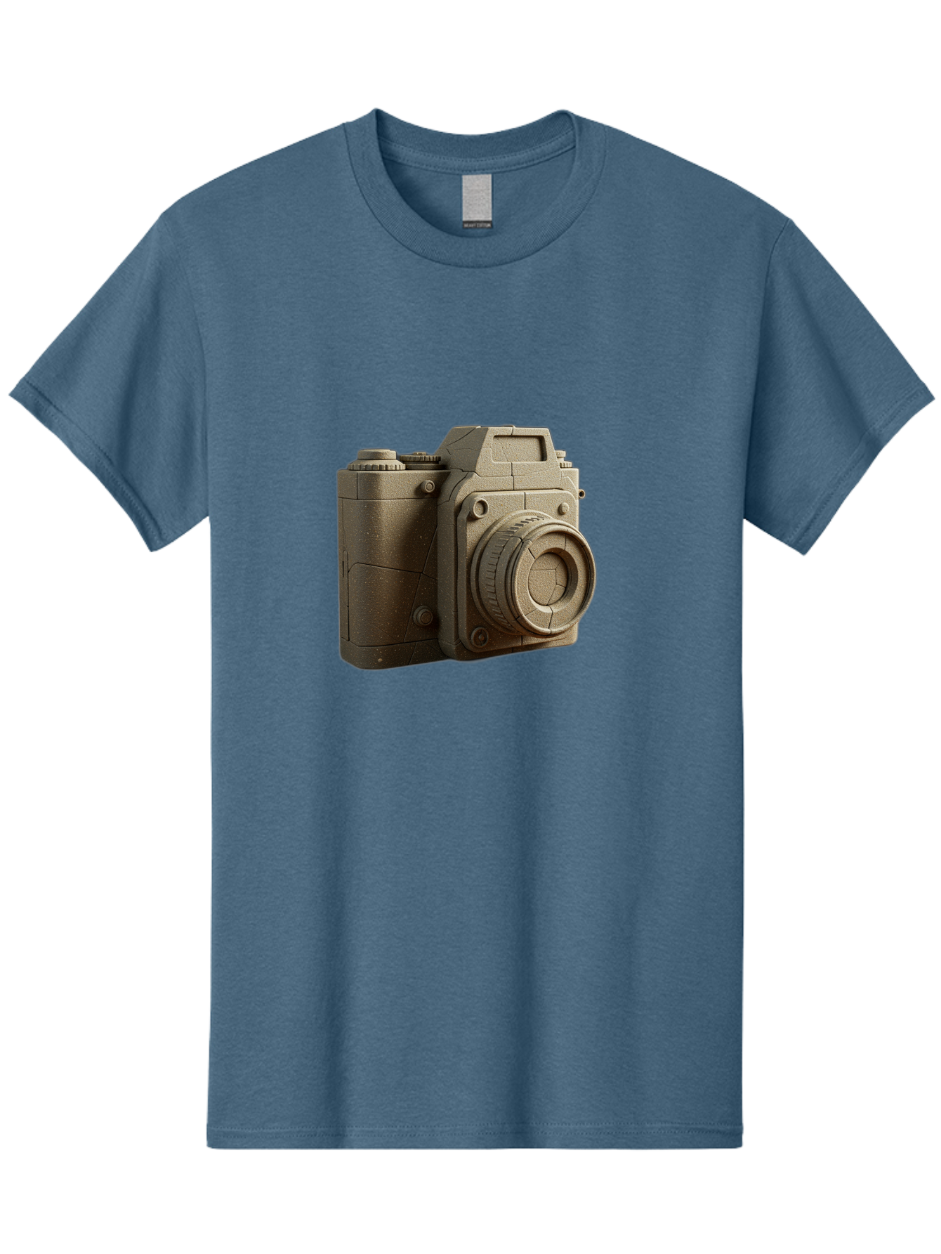 Brown-Camera Men'S Graphic Tee, 100% Cotton, Comfortable Casual Summer Wear, Machine Washable, 3D Camera, Digital Camera, Photography Equipment, Camera Lens, Camera Body, Rendering, 3D Modeling, Computer-Generated Imagery, Studio Shot, Bae365