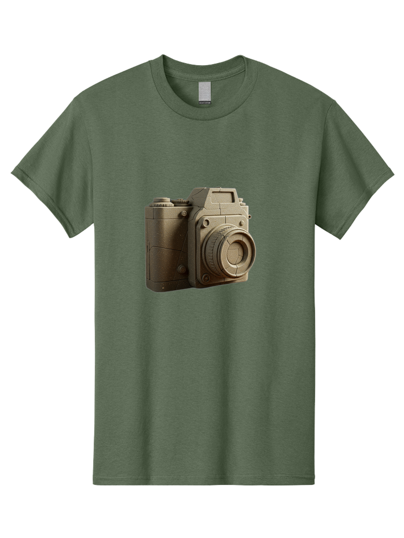 Brown-Camera Men'S Graphic Tee, 100% Cotton, Comfortable Casual Summer Wear, Machine Washable, 3D Camera, Digital Camera, Photography Equipment, Camera Lens, Camera Body, Rendering, 3D Modeling, Computer-Generated Imagery, Studio Shot, Bae365