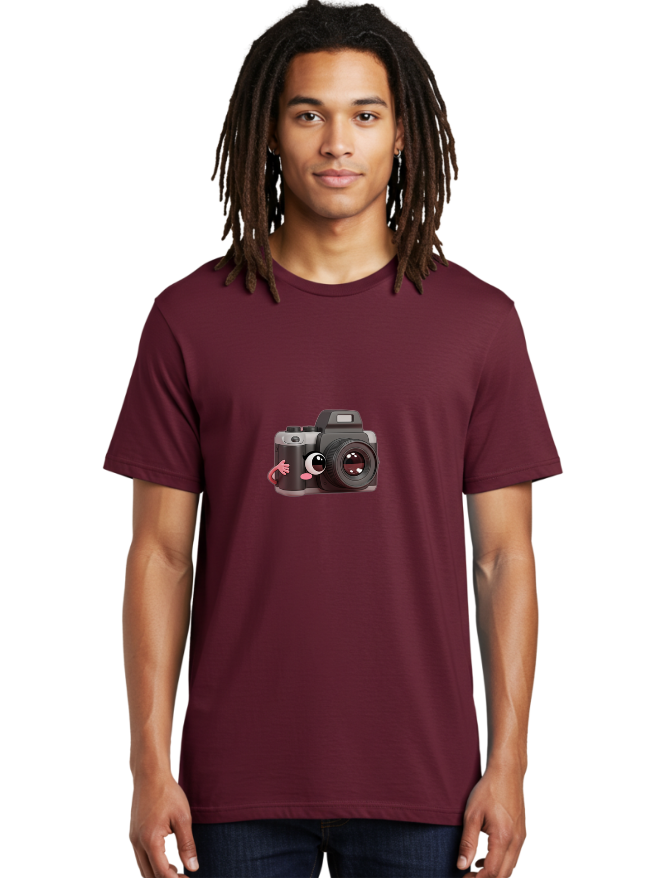 Cartoon-Camera Men'S Graphic Tee, 100% Cotton, Comfortable Casual Summer Wear, Machine Washable, Cartoon Camera, Digital Photography, Camera Character, Photography Equipment, Cute Camera, Camera Illustration, Camera Graphics, Photography Icon Bae387