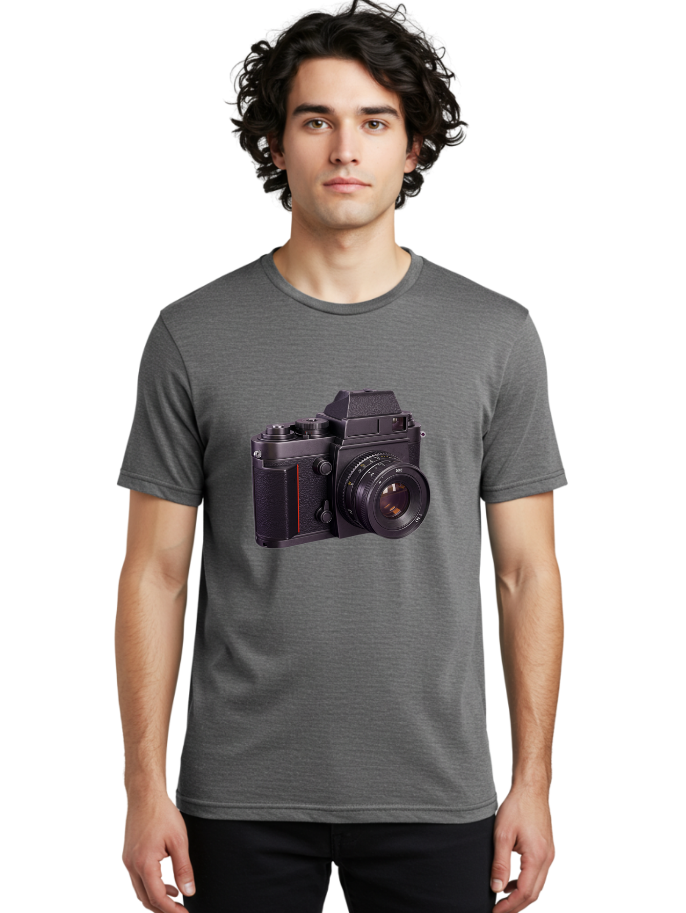 Dac-Camera Men'S Graphic Tee, 100% Cotton, Comfortable Casual Summer Wear, Machine Washable, 50Mm F/1.4 Lens, Camera Equipment, Professional Photography, Slr Camera, Photography Gear, Lens Aperture Bae432