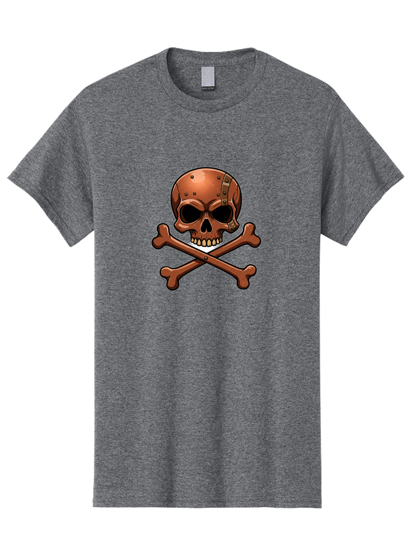 Jolly-Roger-Skull-And-Bones Men'S Graphic Tee, 100% Cotton, Comfortable Casual Summer Wear, Machine Washable, Skull And Crossbones, Pirate Symbol, Jolly Roger, Danger Sign, Warning Symbol, Pirate Flag, Crossbones Symbol, Skull Icon Bae474