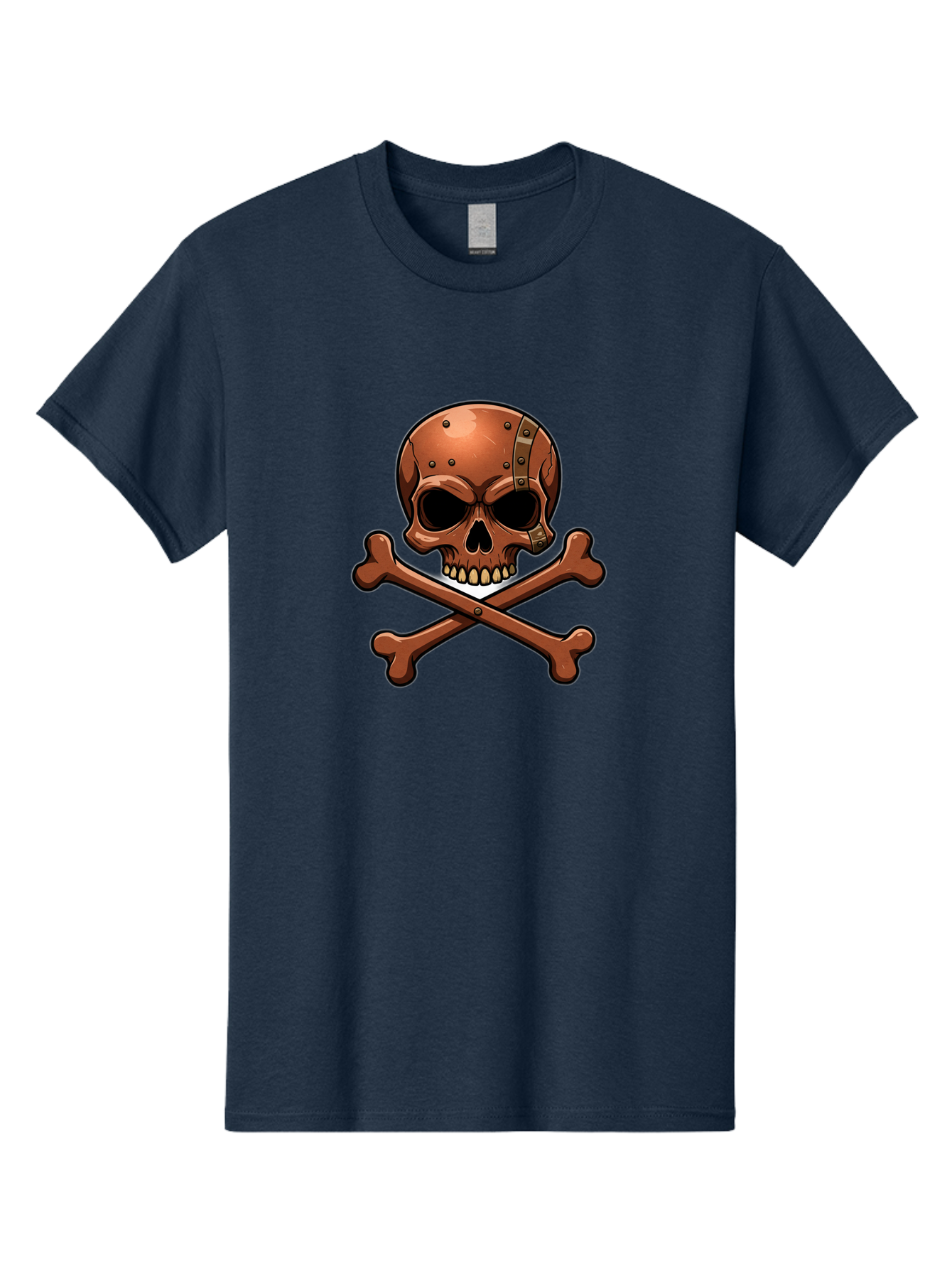Jolly-Roger-Skull-And-Bones Men'S Graphic Tee, 100% Cotton, Comfortable Casual Summer Wear, Machine Washable, Skull And Crossbones, Pirate Symbol, Jolly Roger, Danger Sign, Warning Symbol, Pirate Flag, Crossbones Symbol, Skull Icon Bae474