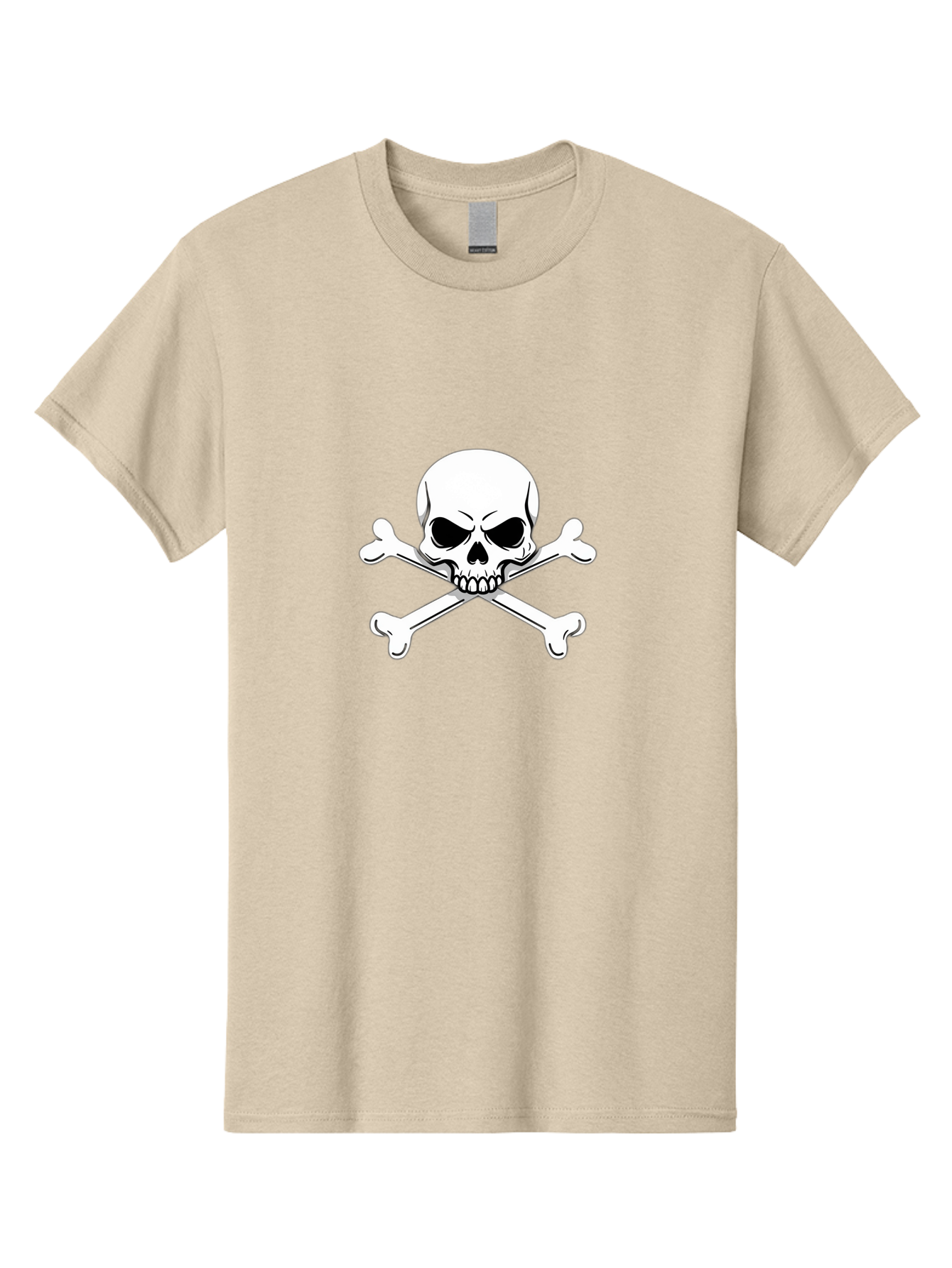 Jolly-Roger-Skull-And-Crossbones Men'S Graphic Tee, 100% Cotton, Comfortable Casual Summer Wear, Machine Washable, Skull And Crossbones, Pirate Symbol, Danger Warning, Jolly Roger Flag, Pirate Flag, Skull Illustration, Pirate Emblem, Bae475