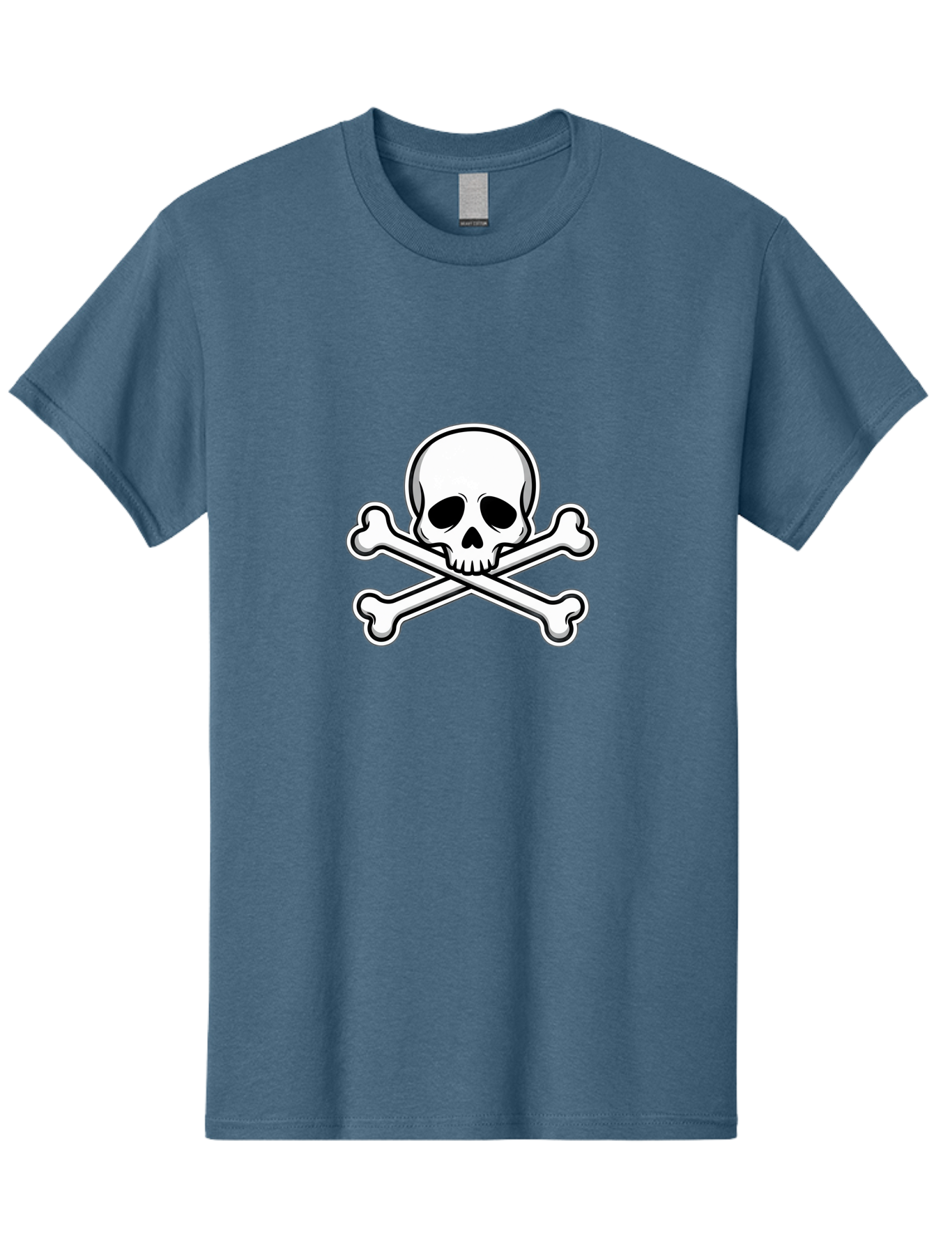 Jolly-Roger-Skull Men'S Graphic Tee, 100% Cotton, Comfortable Casual Summer Wear, Machine Washable, Skull And Crossbones, Pirate Symbol, Danger Sign, Warning Sign, Pirate Flag, Danger Alert, Caution Symbol Bae476