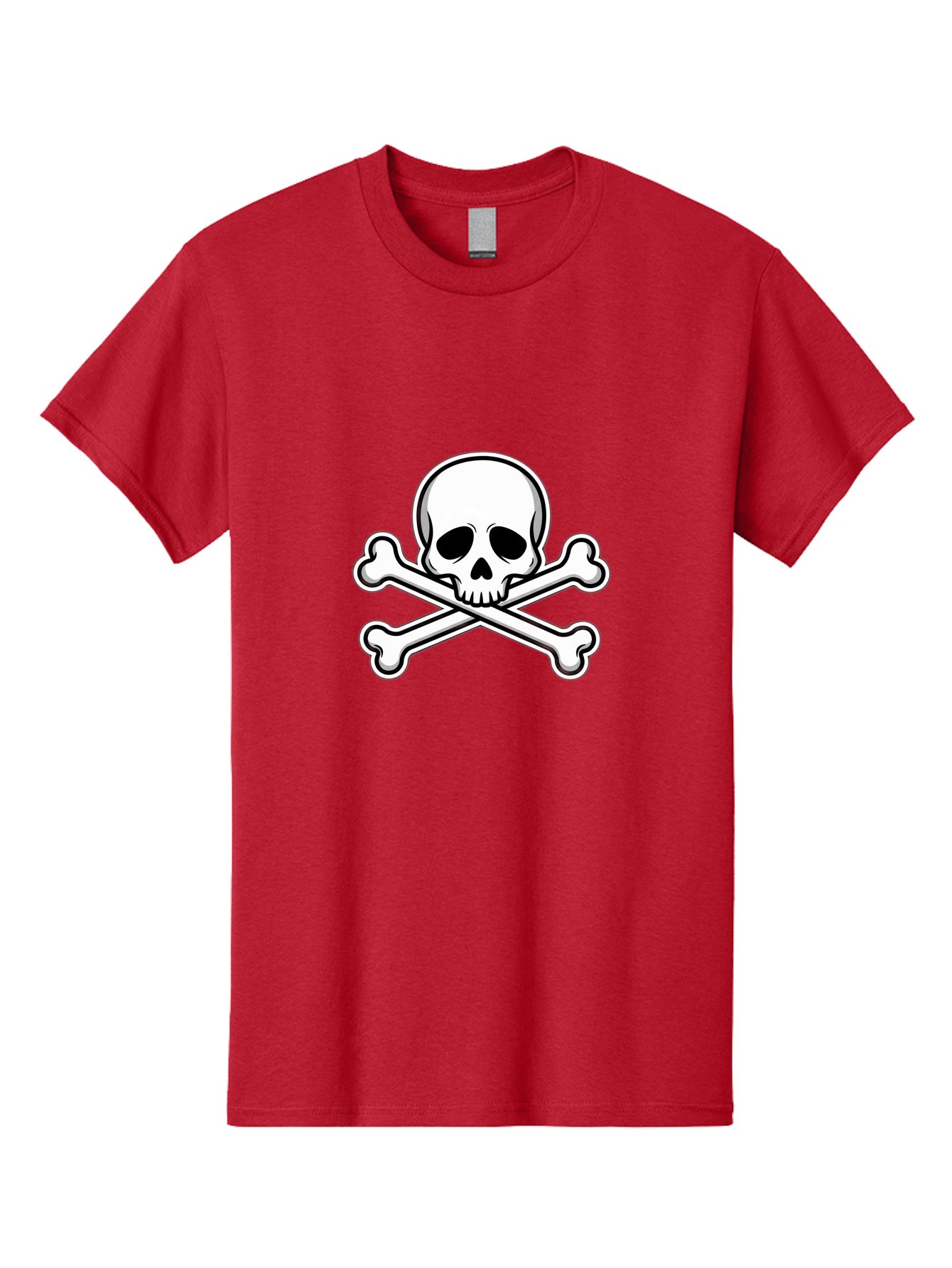 Jolly-Roger-Skull Men'S Graphic Tee, 100% Cotton, Comfortable Casual Summer Wear, Machine Washable, Skull And Crossbones, Pirate Symbol, Danger Sign, Warning Sign, Pirate Flag, Danger Alert, Caution Symbol Bae476