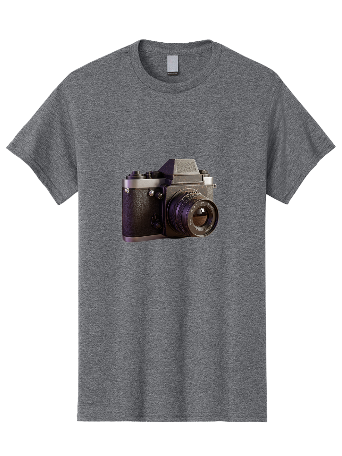 Mamiya-Camera Men'S Graphic Tee, 100% Cotton, Comfortable Casual Summer Wear, Machine Washable, Classic Camera, Vintage Photography, Retro Style, Film Camera, Mc Jupiter 37A, Manual Lens, 135Mm F3.5, Photography Equipment, Camera Lens Bae488