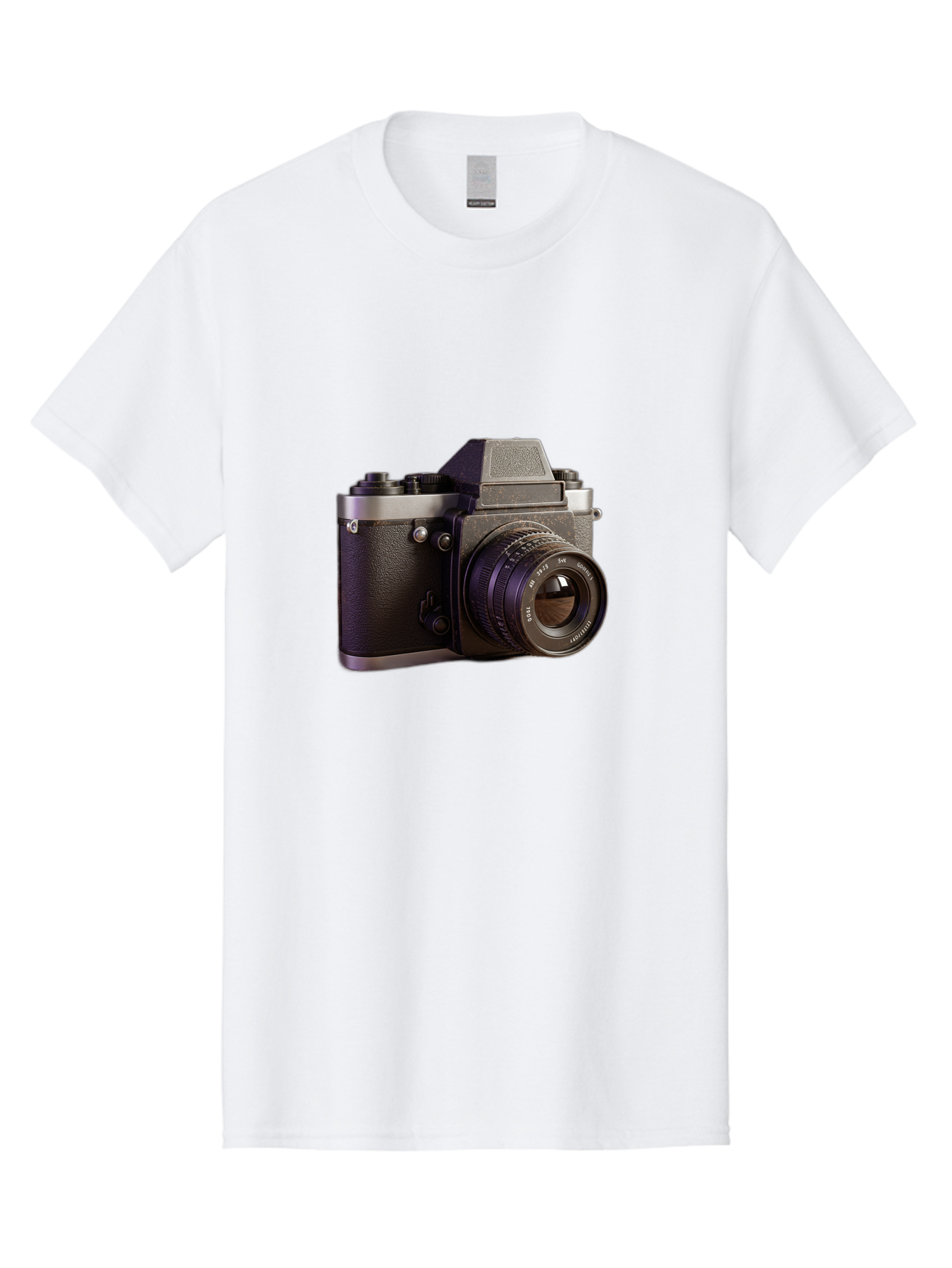 Mamiya-Camera Men'S Graphic Tee, 100% Cotton, Comfortable Casual Summer Wear, Machine Washable, Classic Camera, Vintage Photography, Retro Style, Film Camera, Mc Jupiter 37A, Manual Lens, 135Mm F3.5, Photography Equipment, Camera Lens Bae488