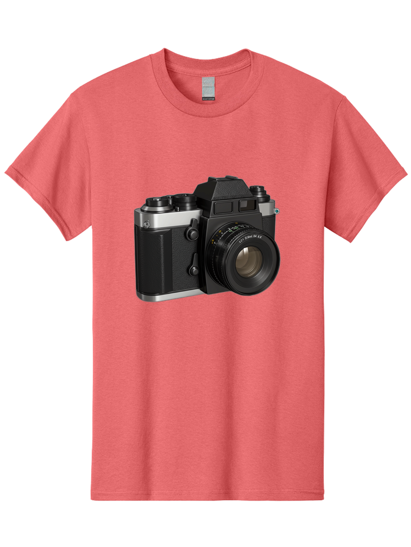 Mc-Lens-50Mm-F2 Men'S Graphic Tee, 100% Cotton, Comfortable Casual Summer Wear, Machine Washable, Vintage Camera, Photography Equipment, Film Camera, Classic Design, Black And Silver, Camera Lens, Photography Gear, Lc Ersin 28 Fx Lens Bae491