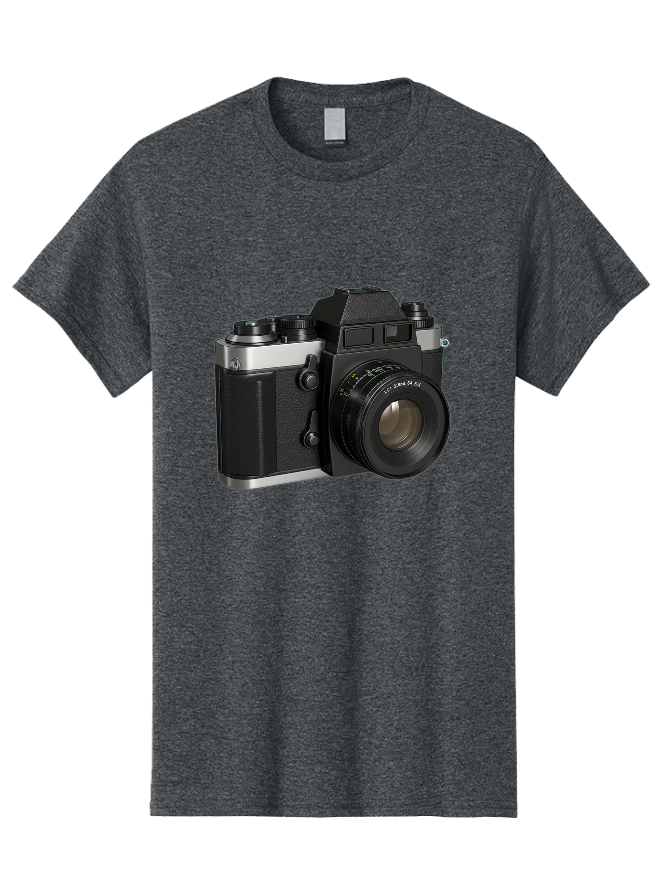 Mc-Lens-50Mm-F2 Men'S Graphic Tee, 100% Cotton, Comfortable Casual Summer Wear, Machine Washable, Vintage Camera, Photography Equipment, Film Camera, Classic Design, Black And Silver, Camera Lens, Photography Gear, Lc Ersin 28 Fx Lens Bae491