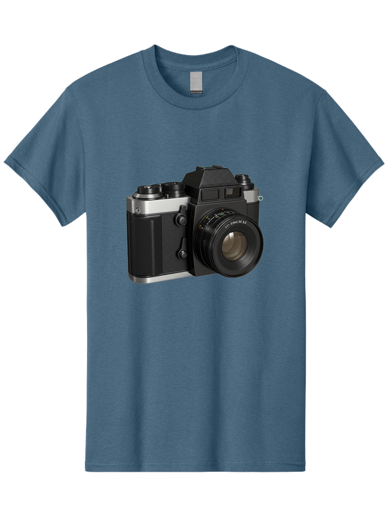 Mc-Lens-50Mm-F2 Men'S Graphic Tee, 100% Cotton, Comfortable Casual Summer Wear, Machine Washable, Vintage Camera, Photography Equipment, Film Camera, Classic Design, Black And Silver, Camera Lens, Photography Gear, Lc Ersin 28 Fx Lens Bae491