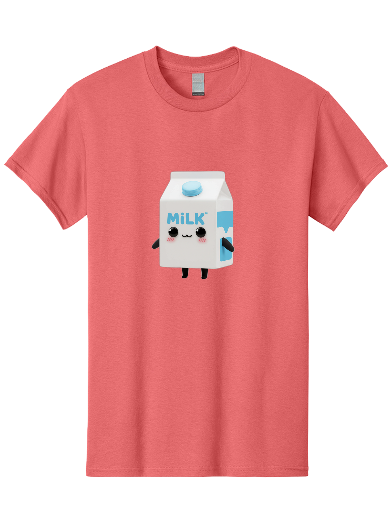 Milk Men'S Graphic Tee, 100% Cotton, Comfortable Casual Summer Wear, Machine Washable, Cartoon Milk Carton, Illustrated Beverage, Cute Character Design, Funny Packaging, Dairy Product, Kawaii Culture, Cartoon Character Bae504