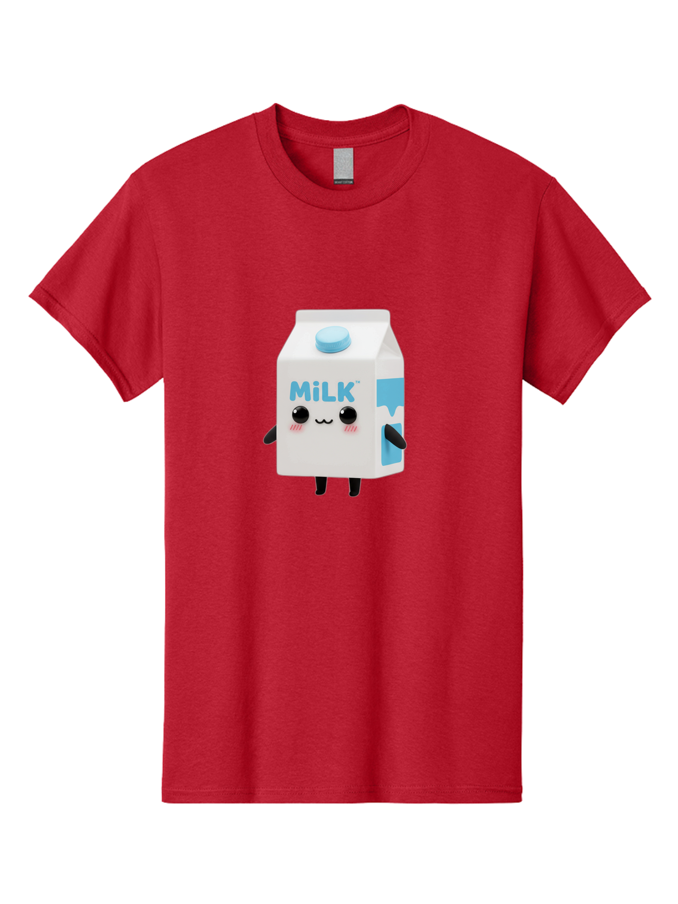 Milk Men'S Graphic Tee, 100% Cotton, Comfortable Casual Summer Wear, Machine Washable, Cartoon Milk Carton, Illustrated Beverage, Cute Character Design, Funny Packaging, Dairy Product, Kawaii Culture, Cartoon Character Bae504