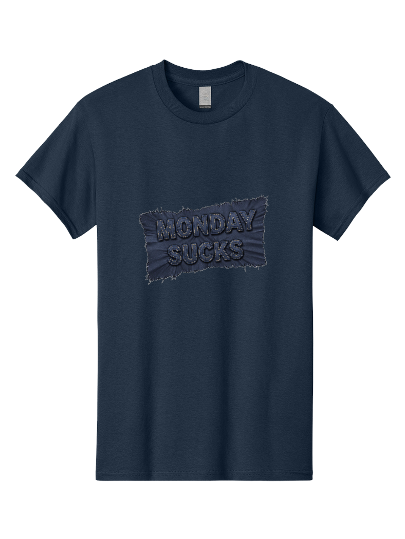 Monday-Sucks Men'S Graphic Tee, 100% Cotton, Comfortable Casual Summer Wear, Machine Washable, Motivation, Monday Blues, Negative Vibes, Motivational Quote, Funny Saying, Humor, Meme, Grunge Style, Bold Text, Inspirational Phrase Bae535
